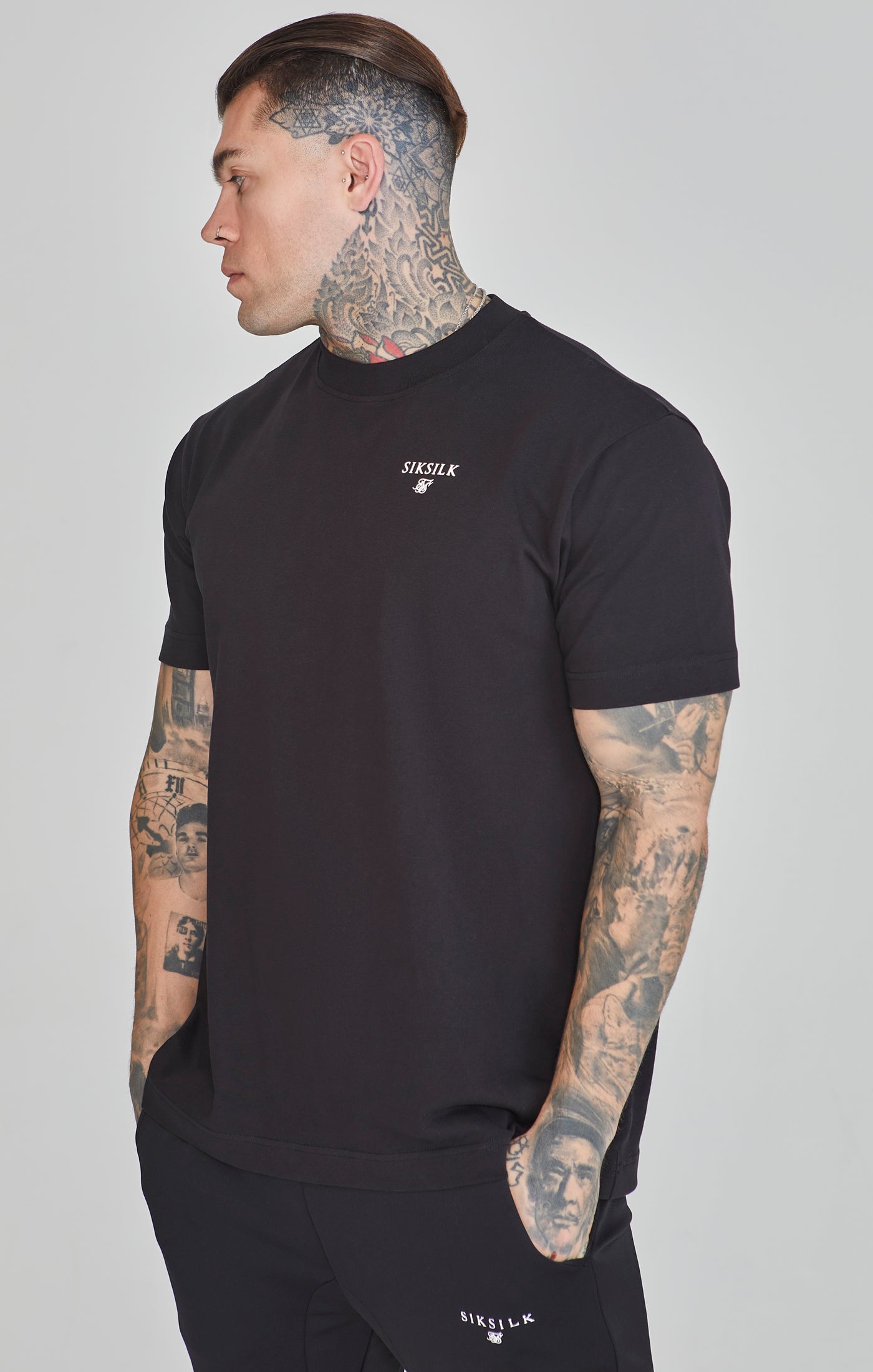 Maglietta grafica in nero Magliette SikSilk   