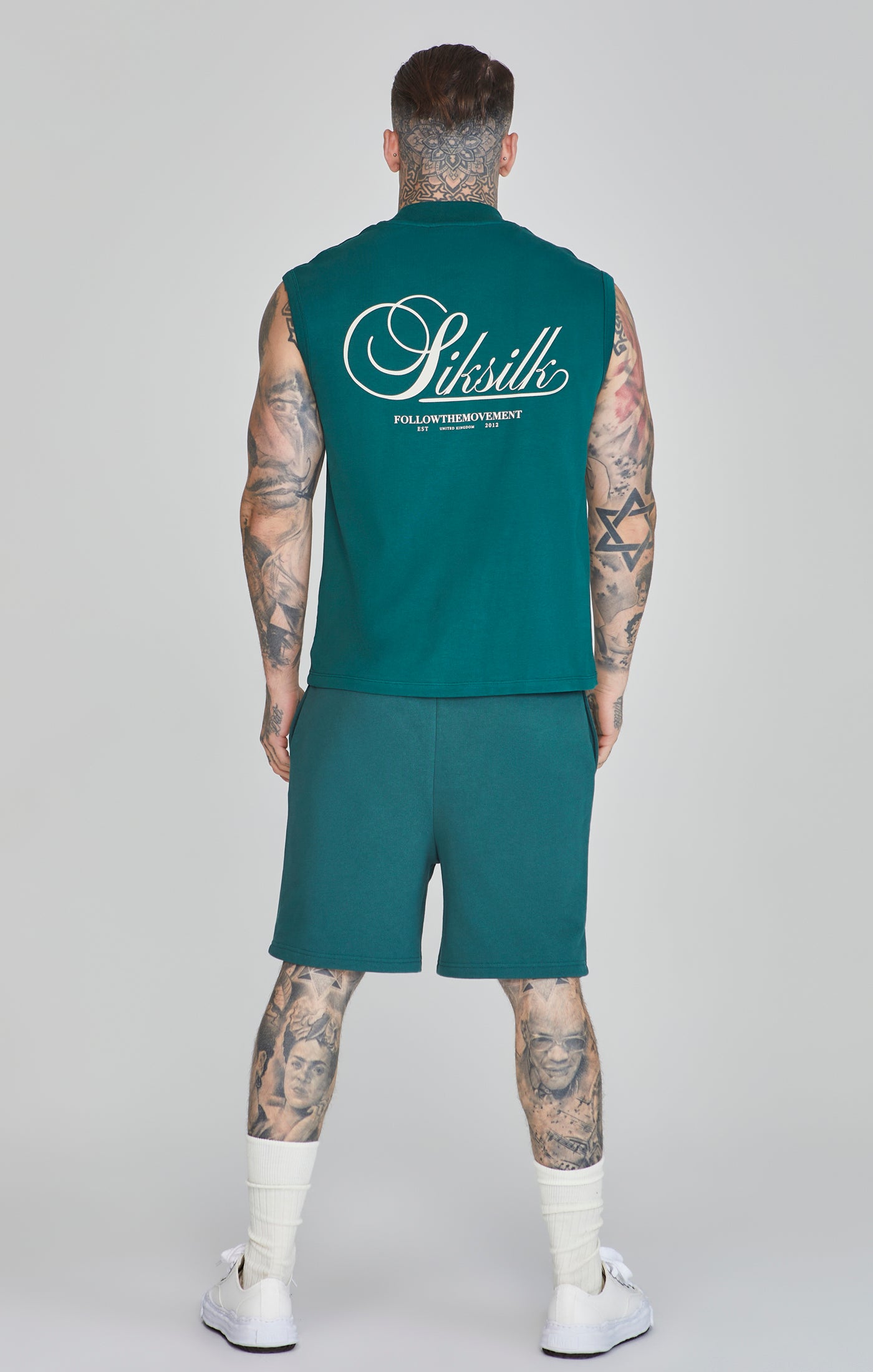 Maglietta senza maniche in verde Magliette SikSilk   