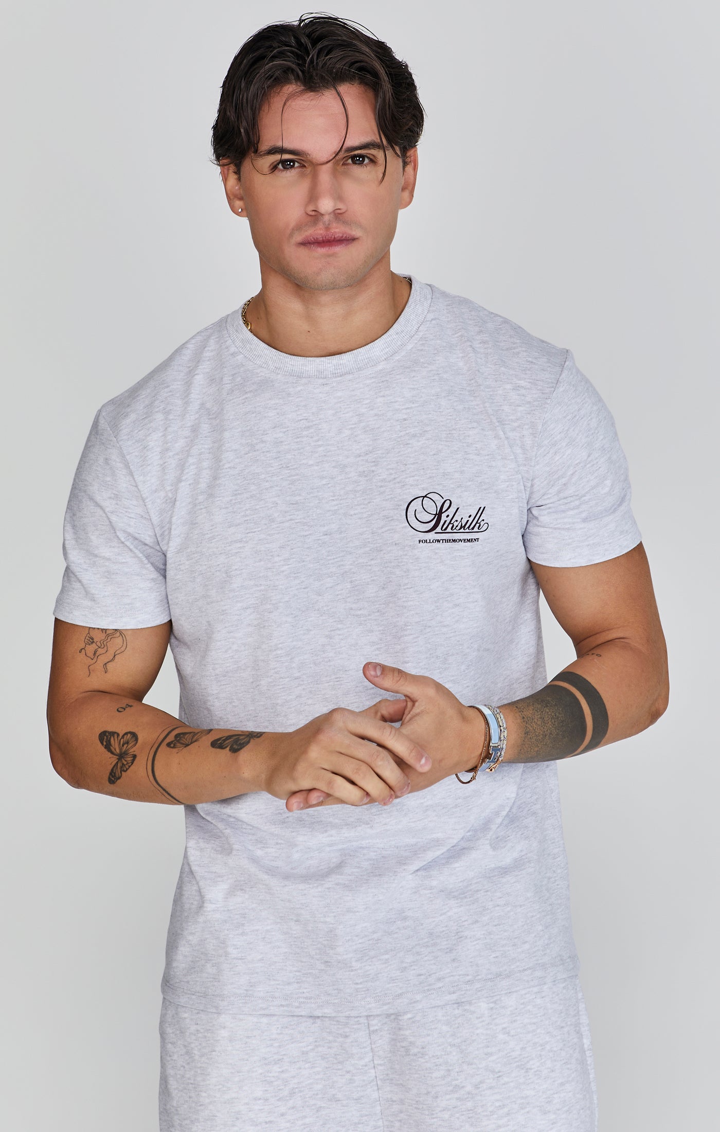 Maglietta grafica in Snow Marl Magliette SikSilk   