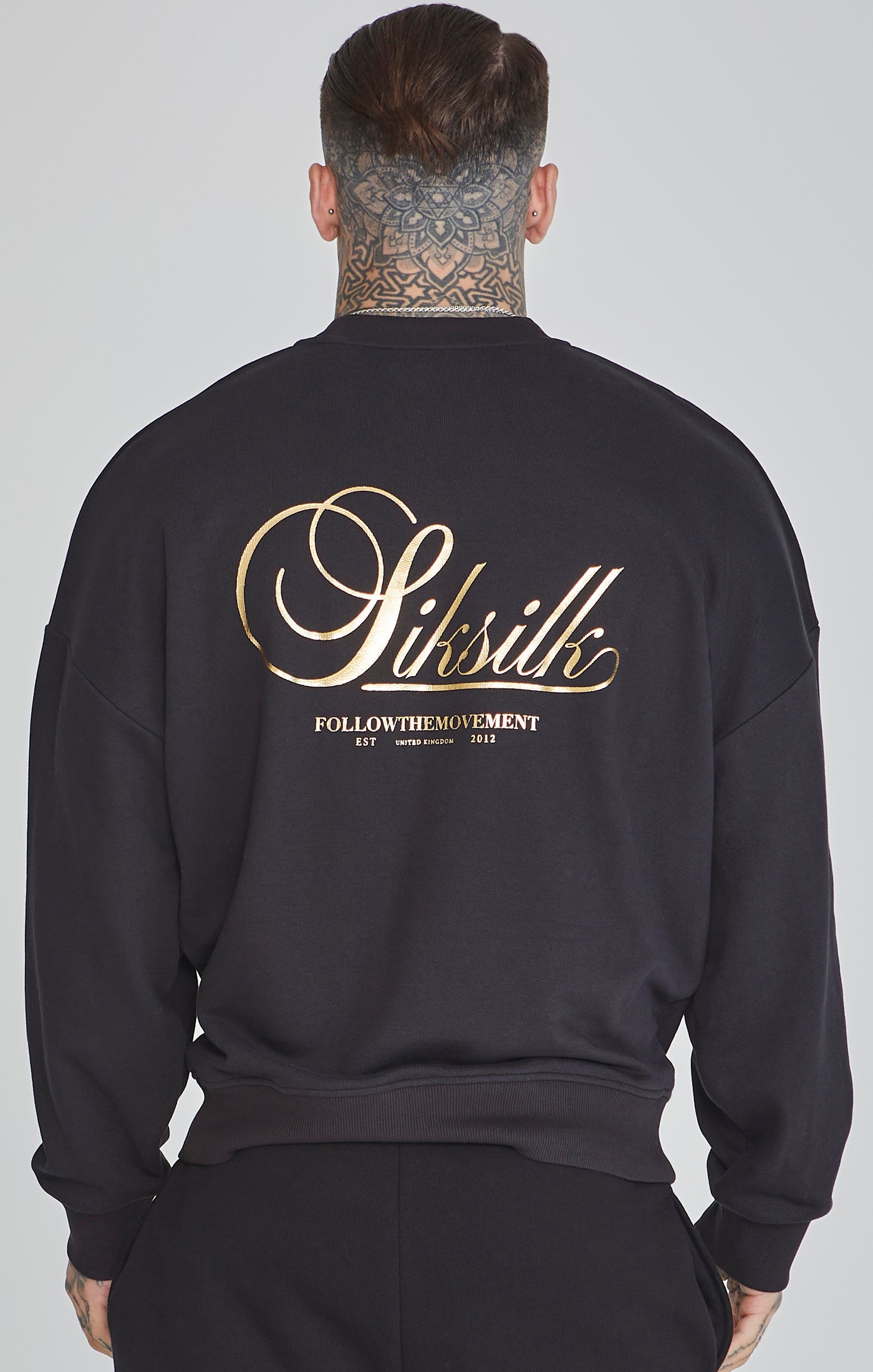 Maglione grafico in nero Felpe SikSilk   