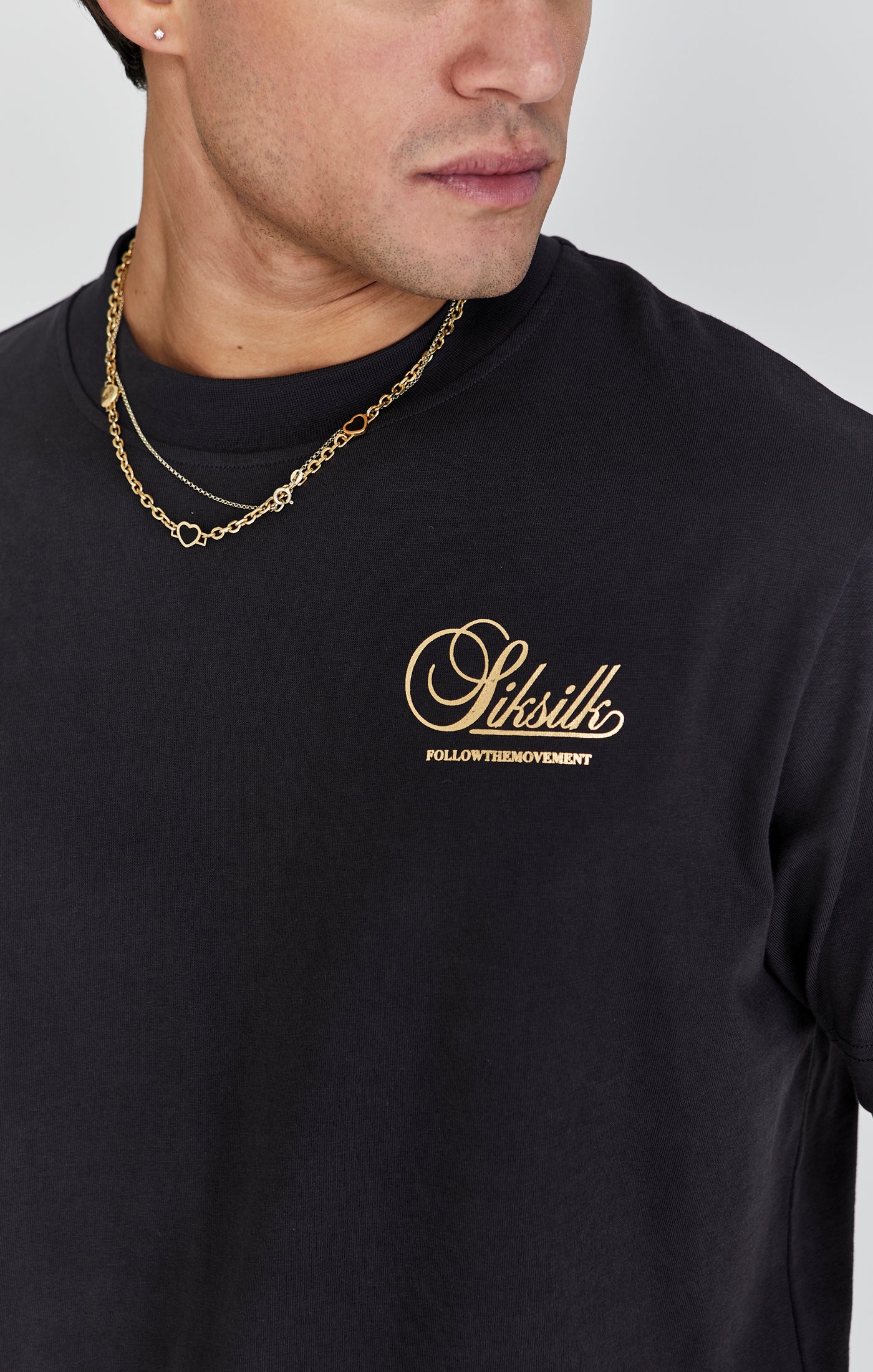 Maglietta grafica in nero Magliette SikSilk   