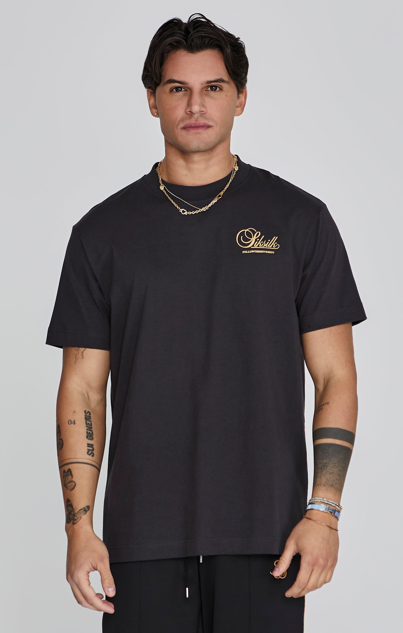 Maglietta grafica in nero Magliette SikSilk   