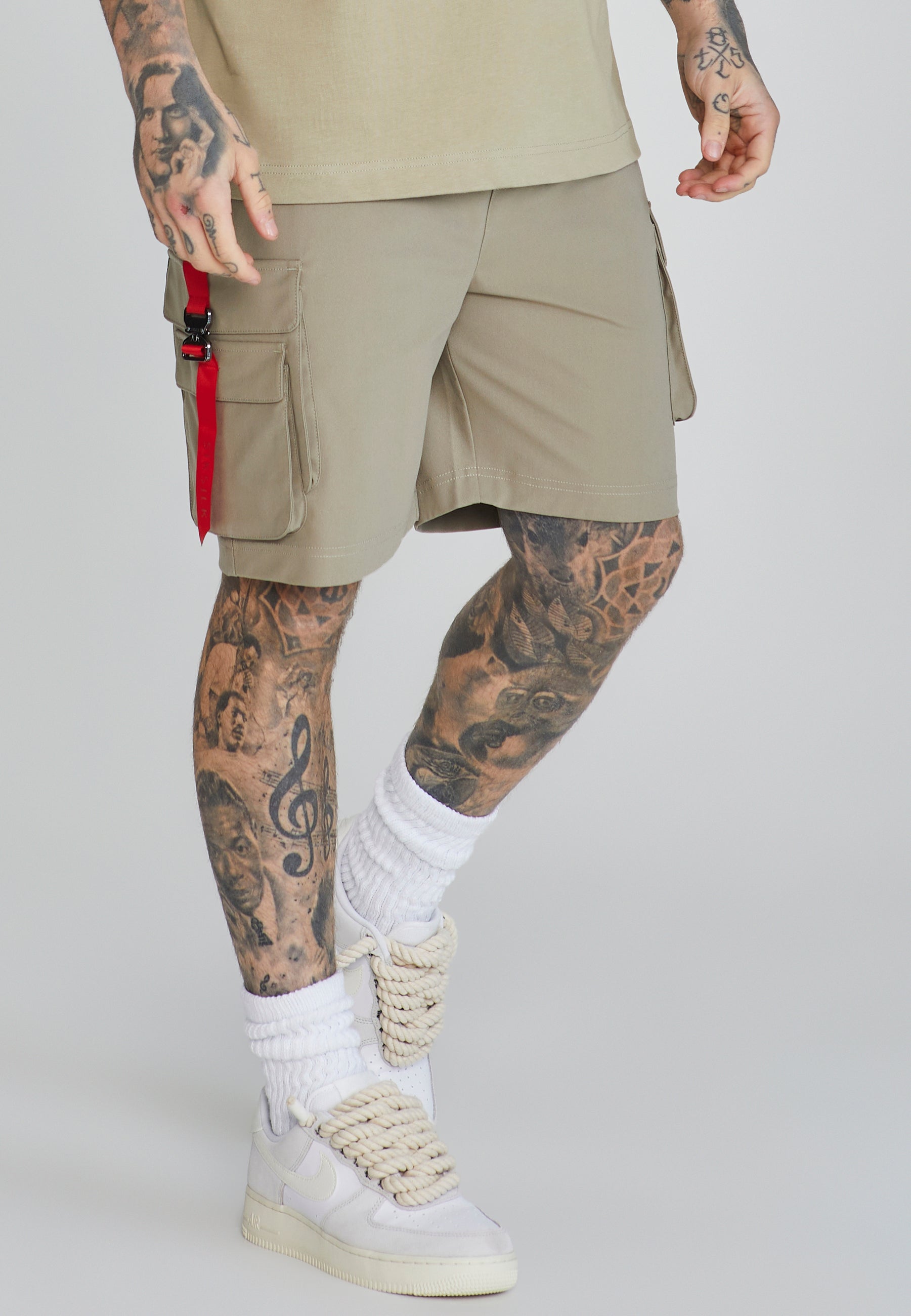 Pantaloncini cargo in kaki Pantaloncini SikSilk   