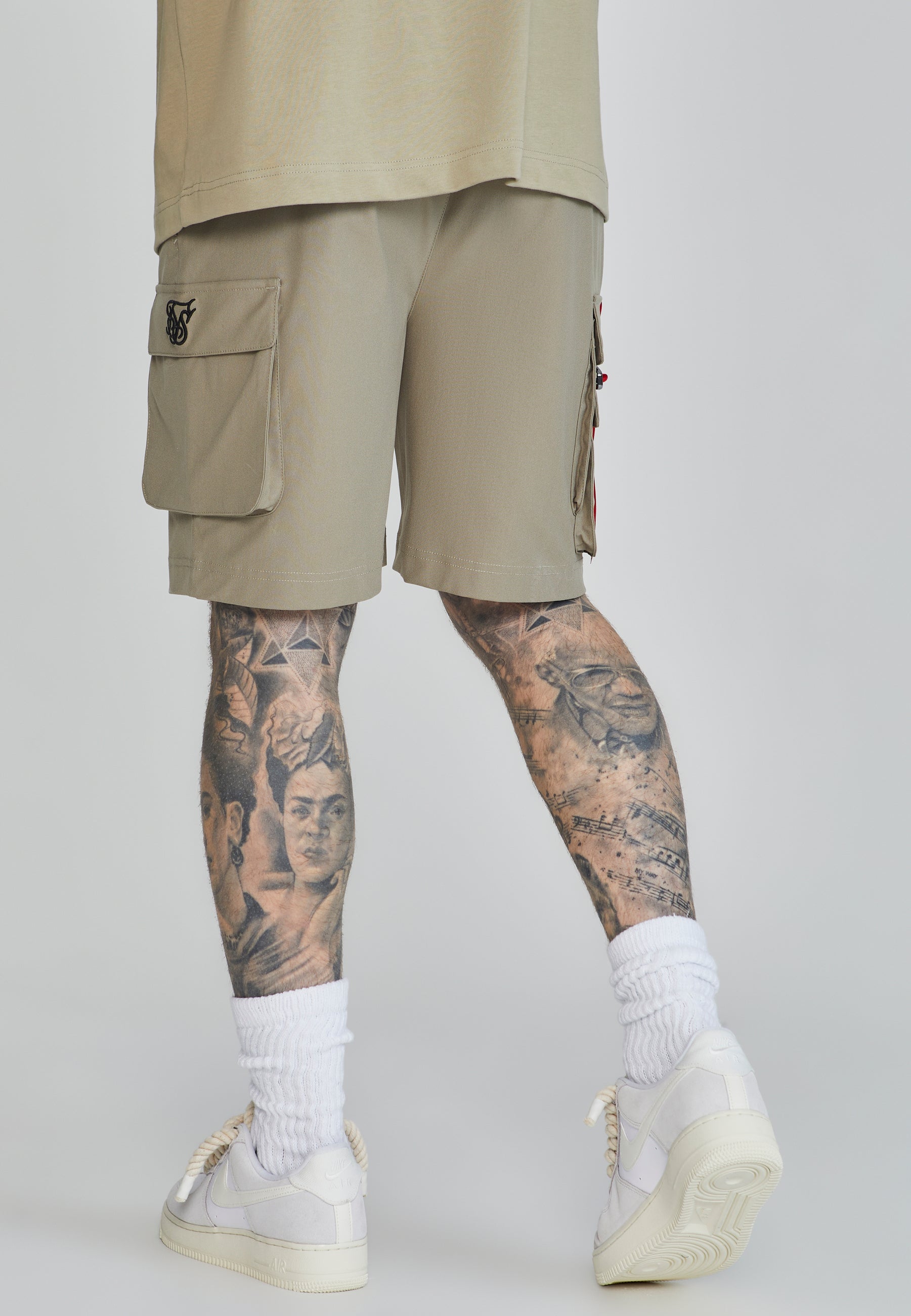 Pantaloncini cargo in kaki Pantaloncini SikSilk   