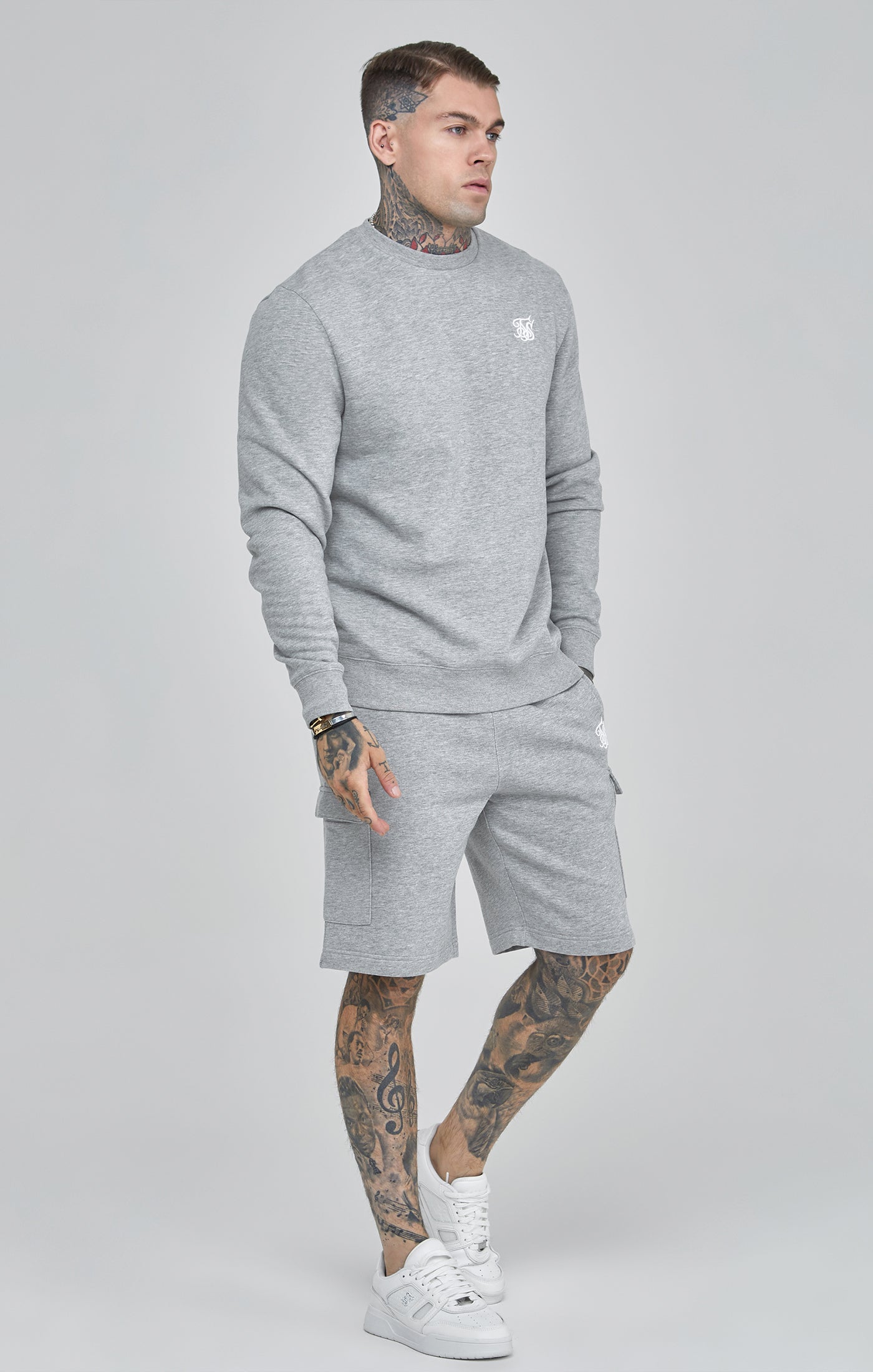 Maglione essenziale in marna grigia Felpe SikSilk   