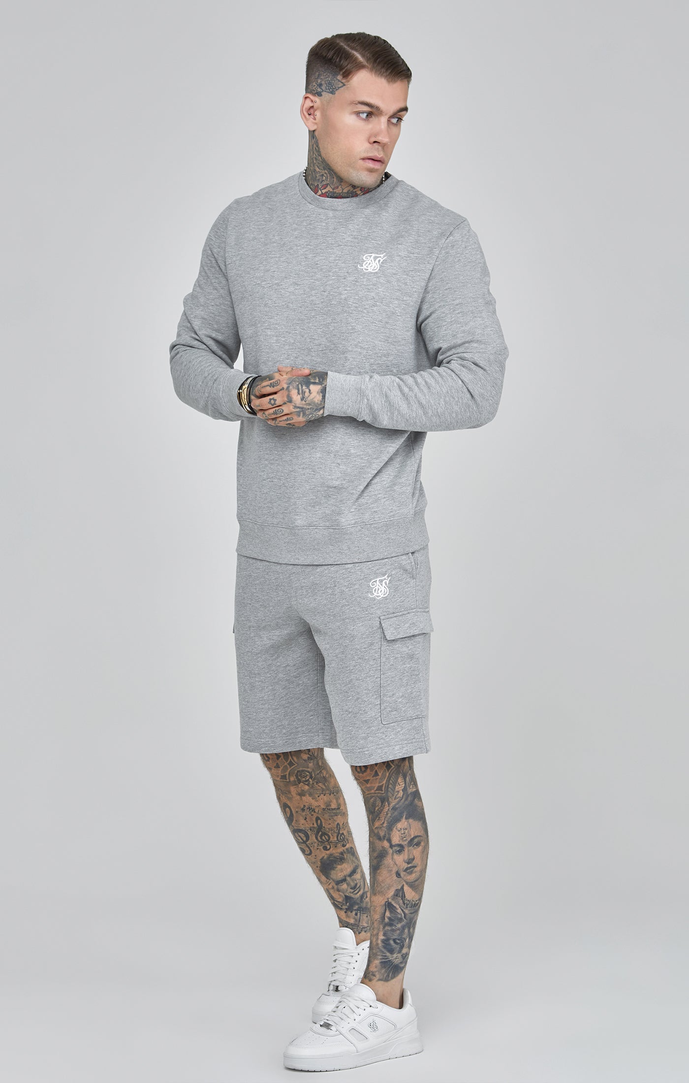 Maglione essenziale in marna grigia Felpe SikSilk   