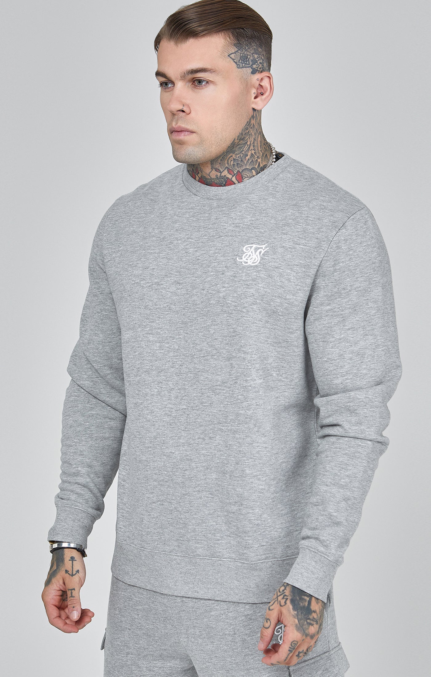 Maglione essenziale in marna grigia Felpe SikSilk   