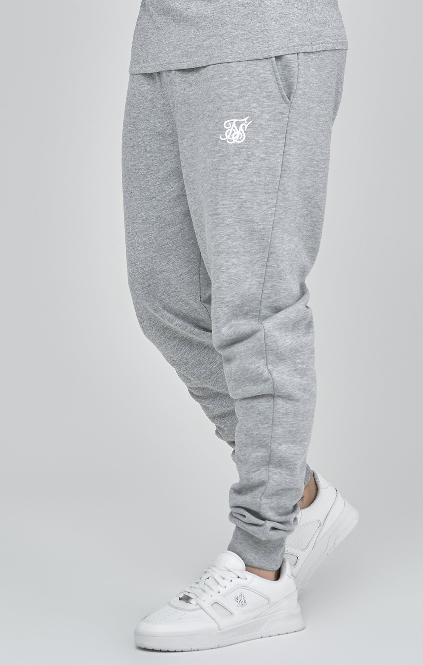 Joggers essenziali in marna grigia Pantaloni SikSilk   