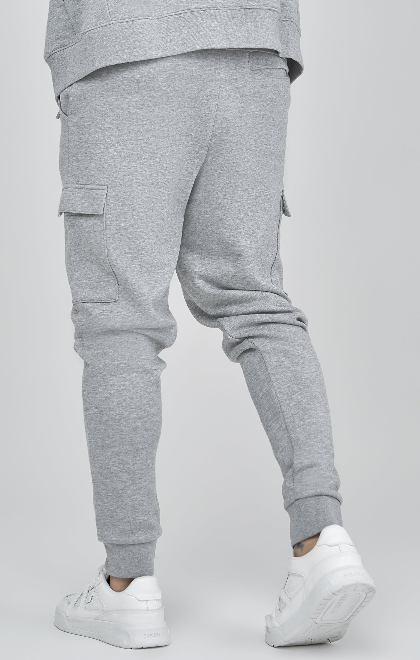 Joggers Cargo Essentials in Grigio Marl Pantaloni SikSilk   