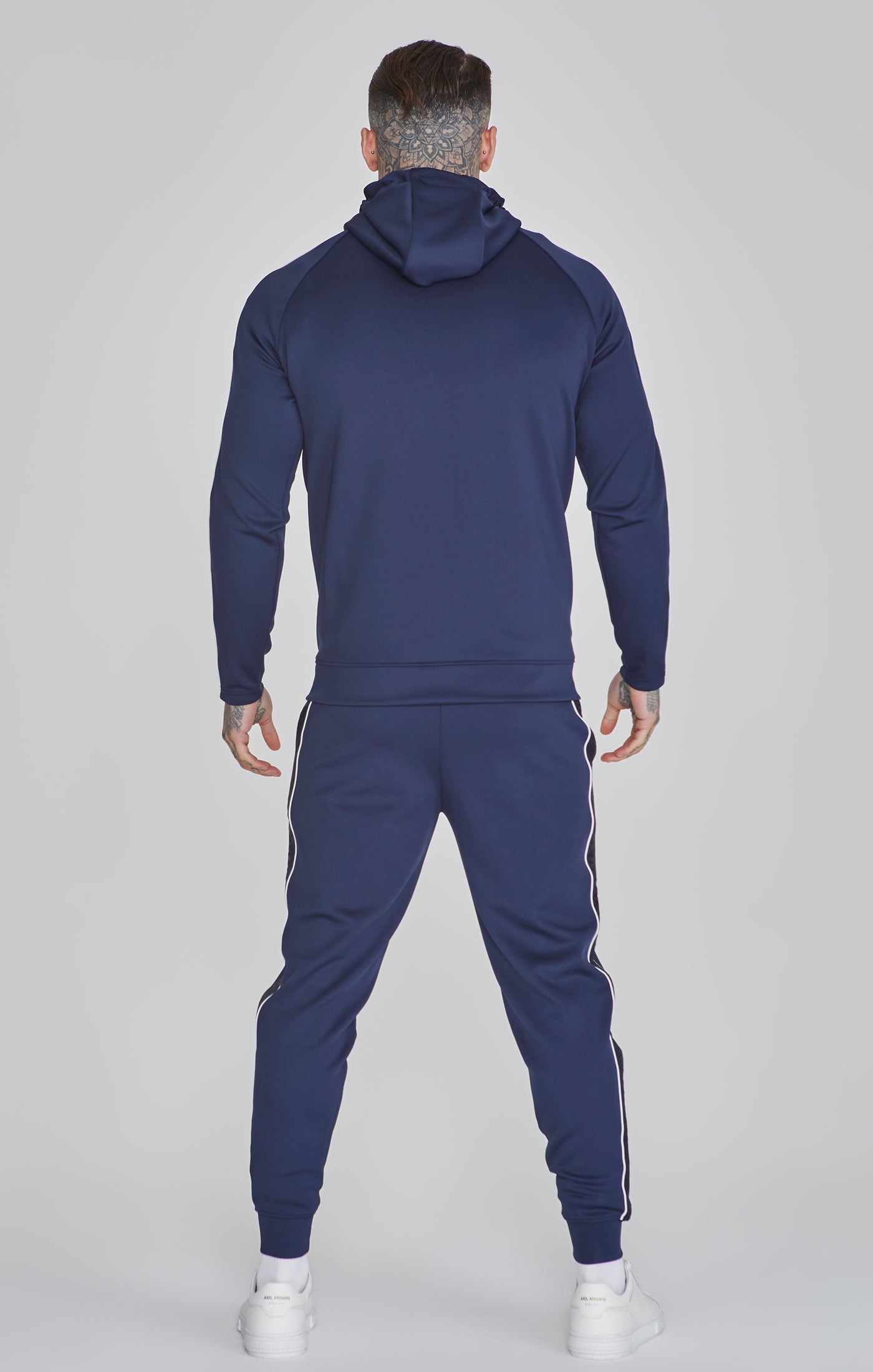 Set di felpa con cappuccio e joggers in blu SikSilk   