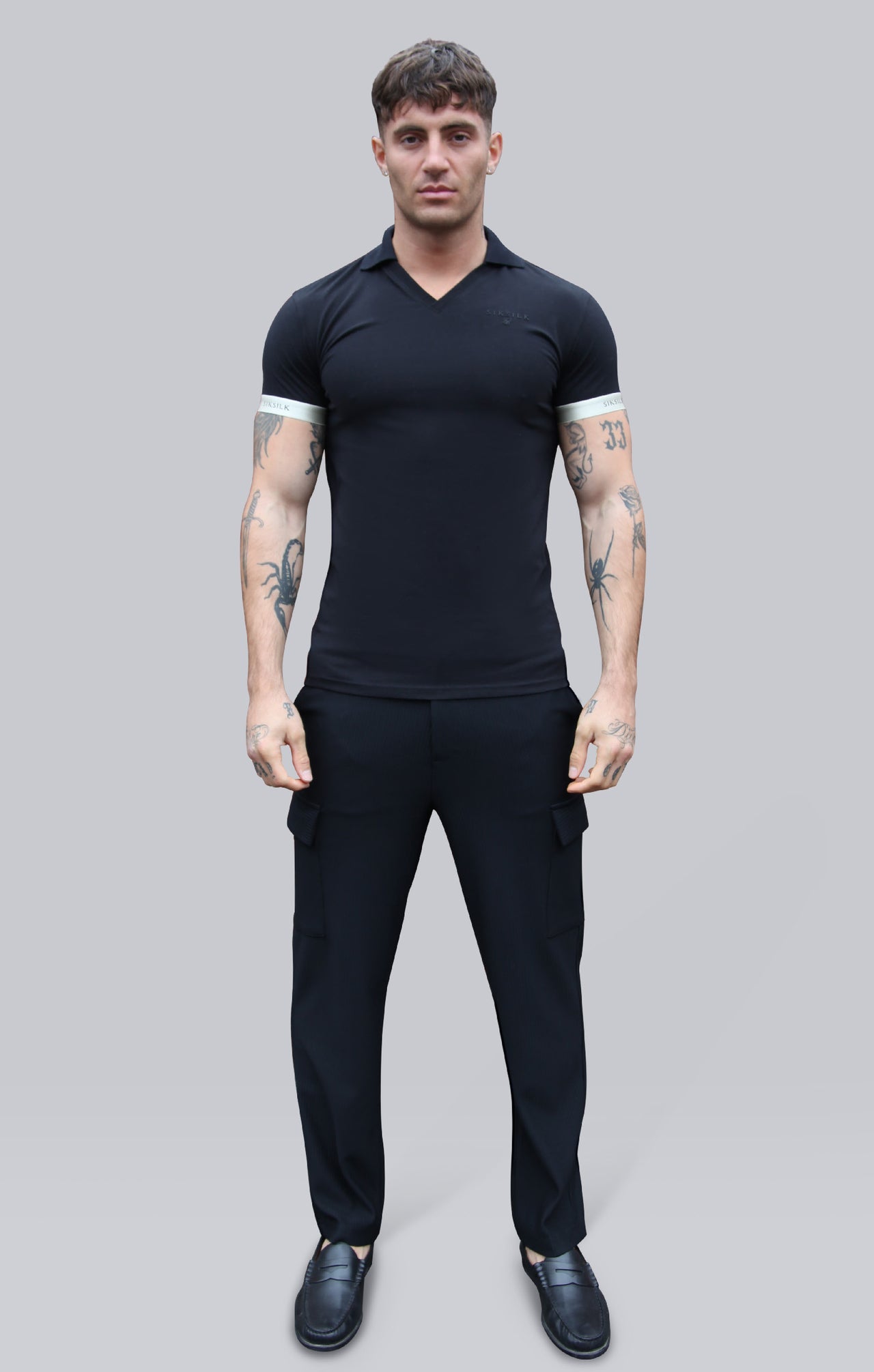 Maglietta Polo in Nero Magliette SikSilk   