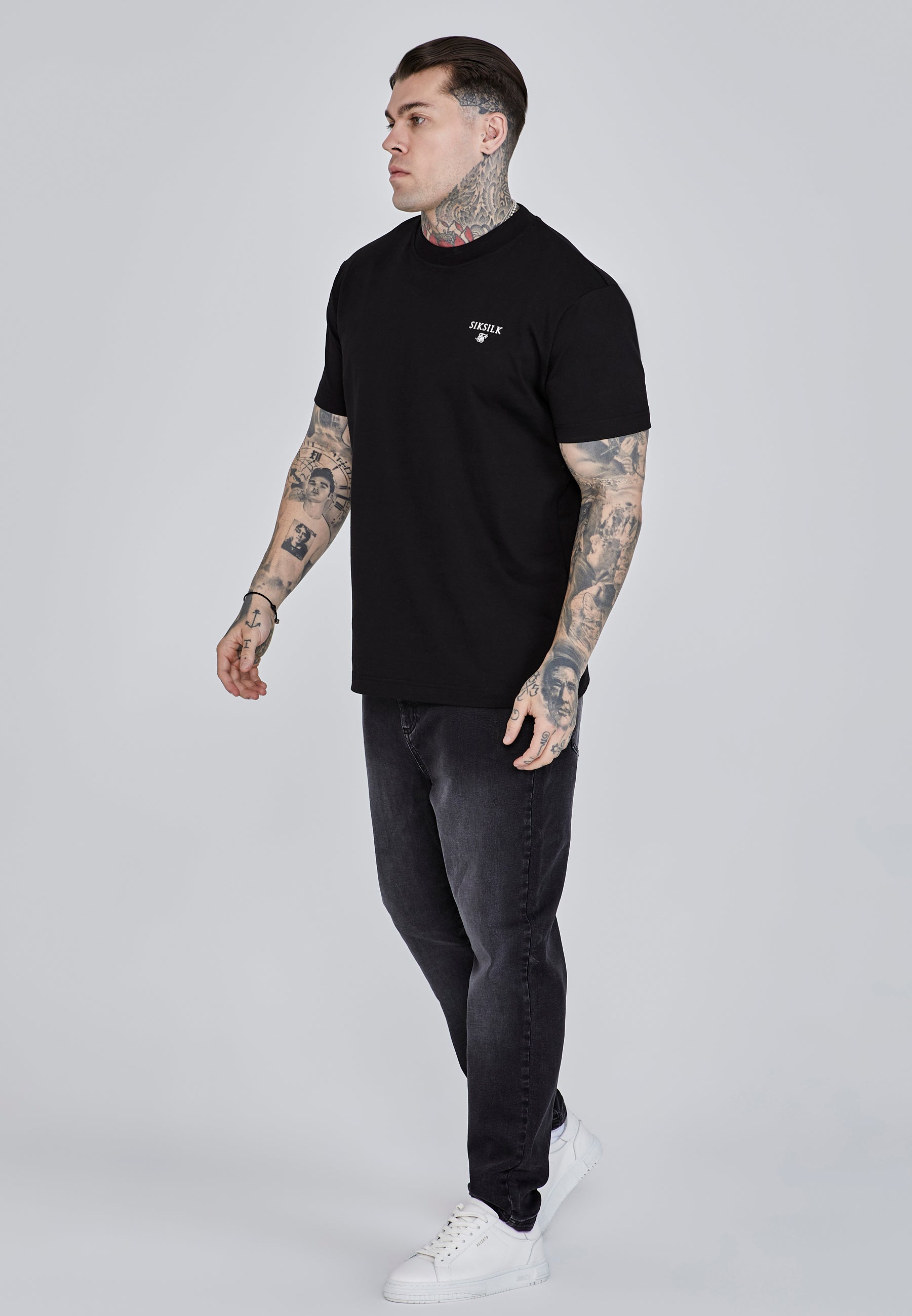 Maglietta grafica in nero Magliette SikSilk   