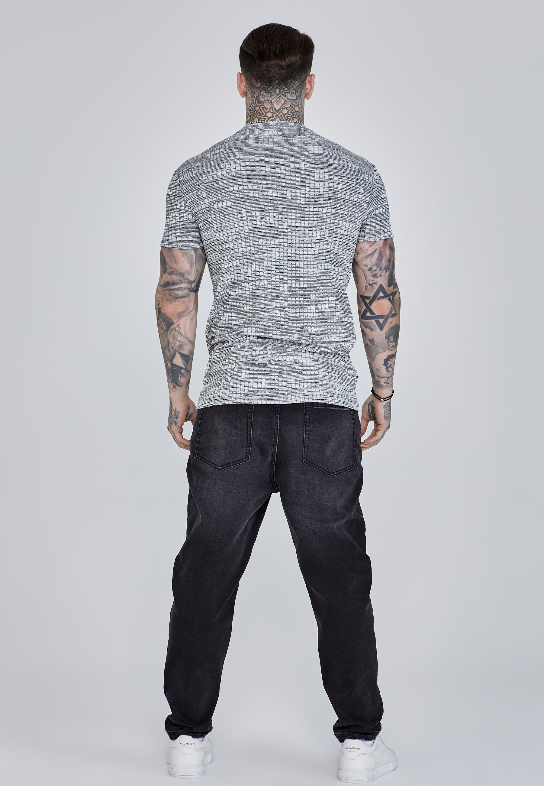 Maglietta a coste in grigio Magliette SikSilk   