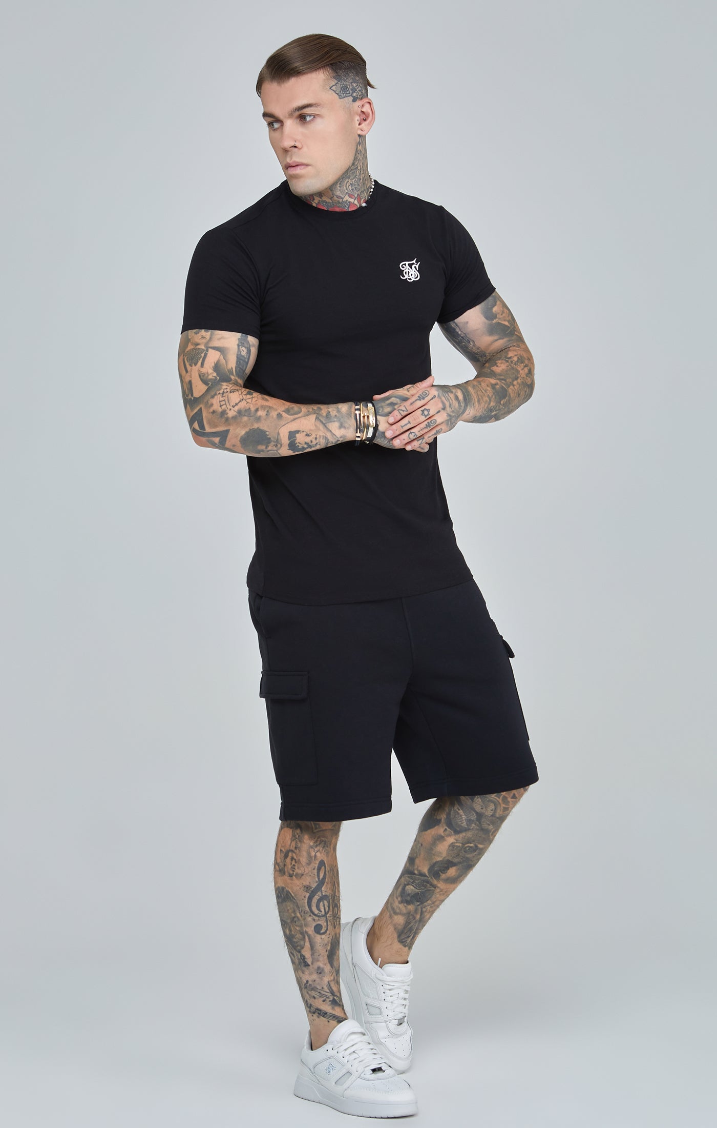 Maglietta Essentials in Nero Magliette SikSilk   