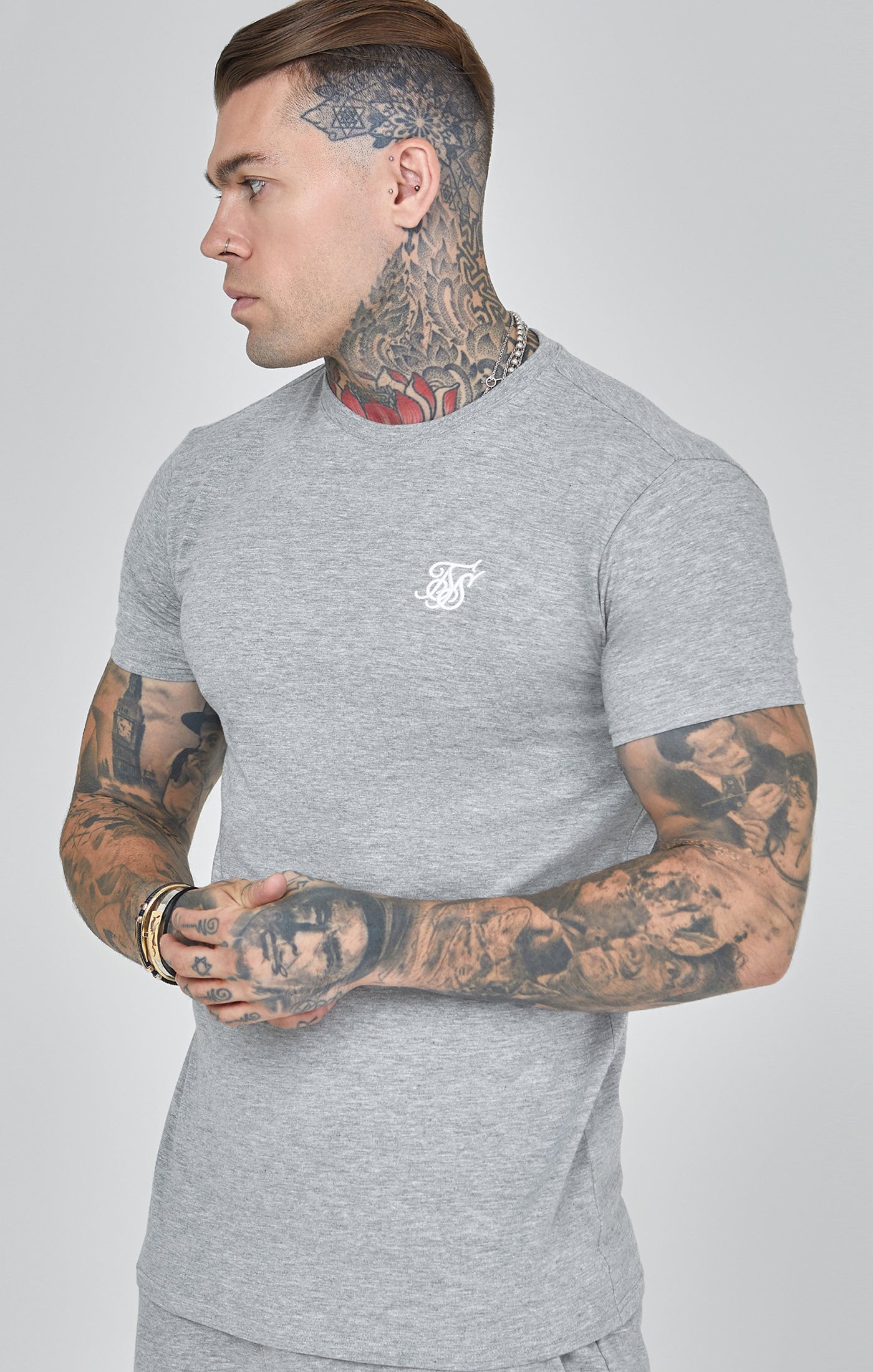 Maglietta Essentials in grigio marna Magliette SikSilk   