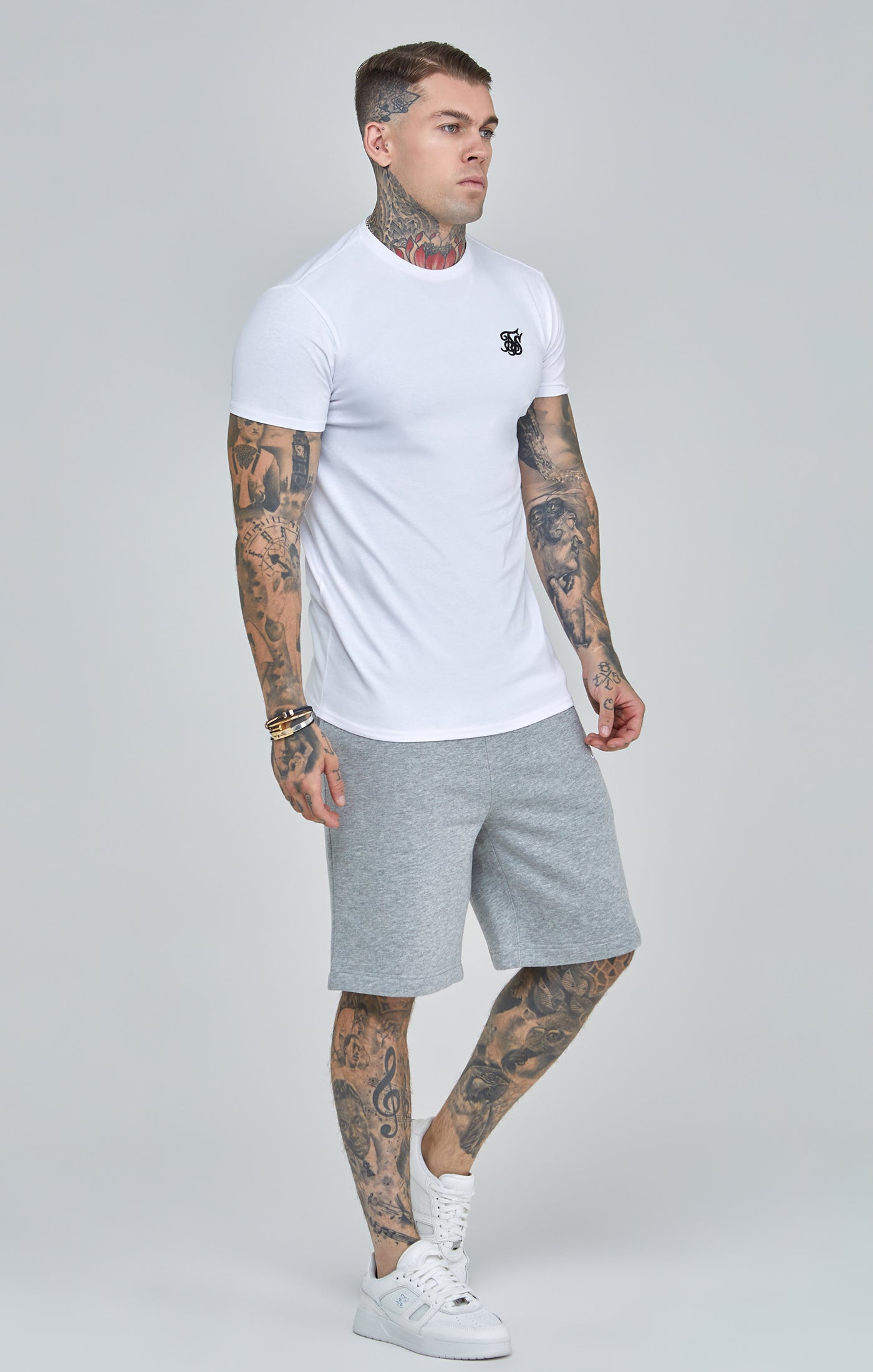 Maglietta Essentials in Bianco Magliette SikSilk   