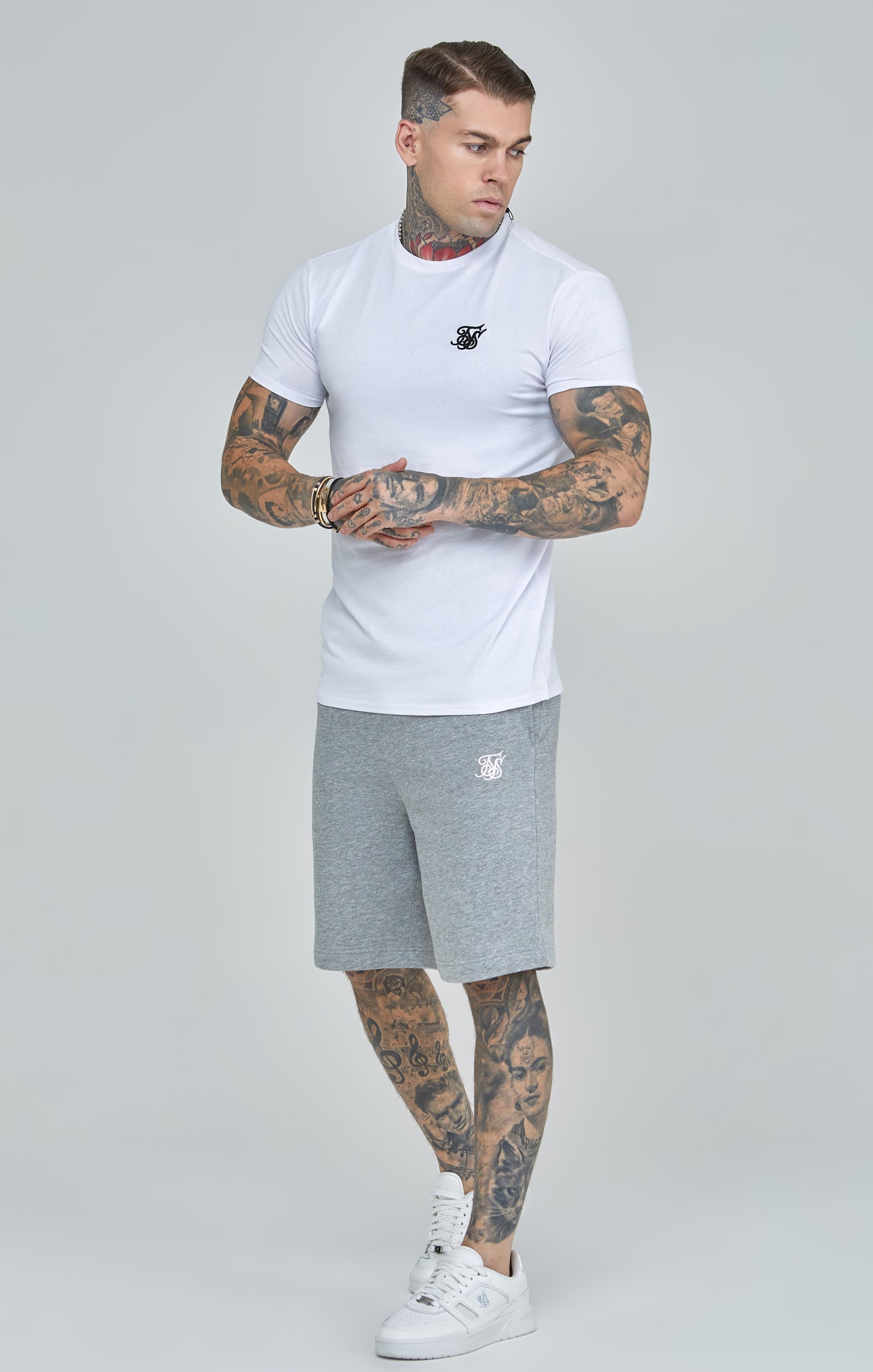 Maglietta Essentials in Bianco Magliette SikSilk   