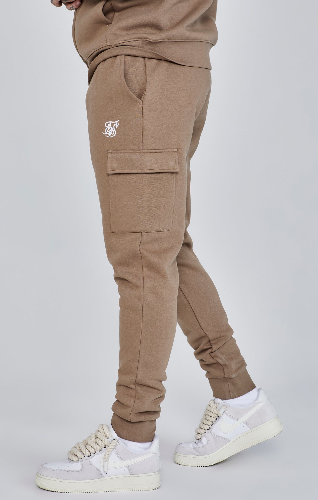 Pantalone Cargo Essentials in marrone Pantaloni SikSilk   