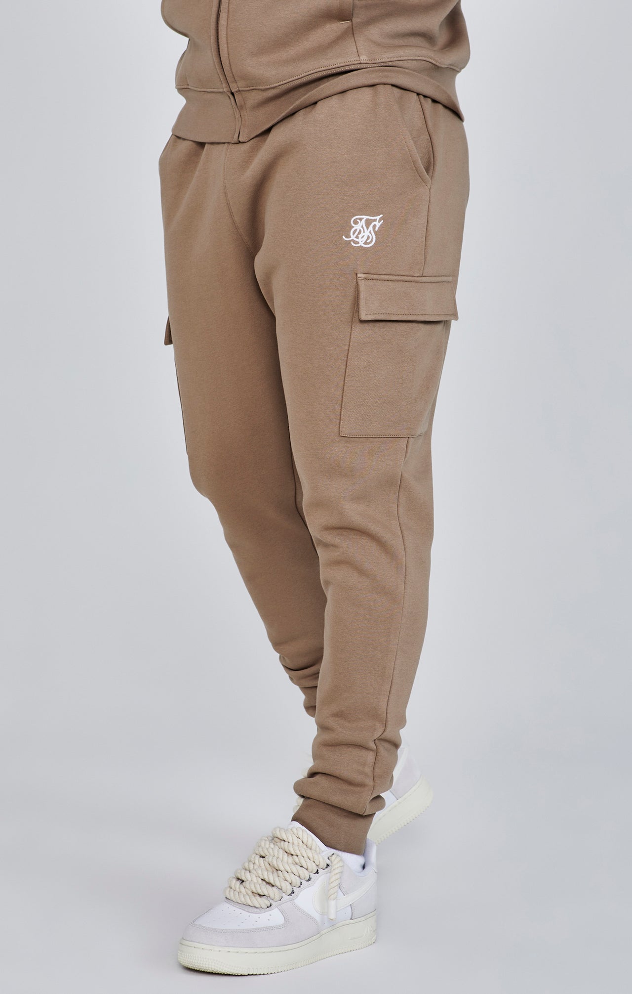 Pantalone Cargo Essentials in marrone Pantaloni SikSilk   