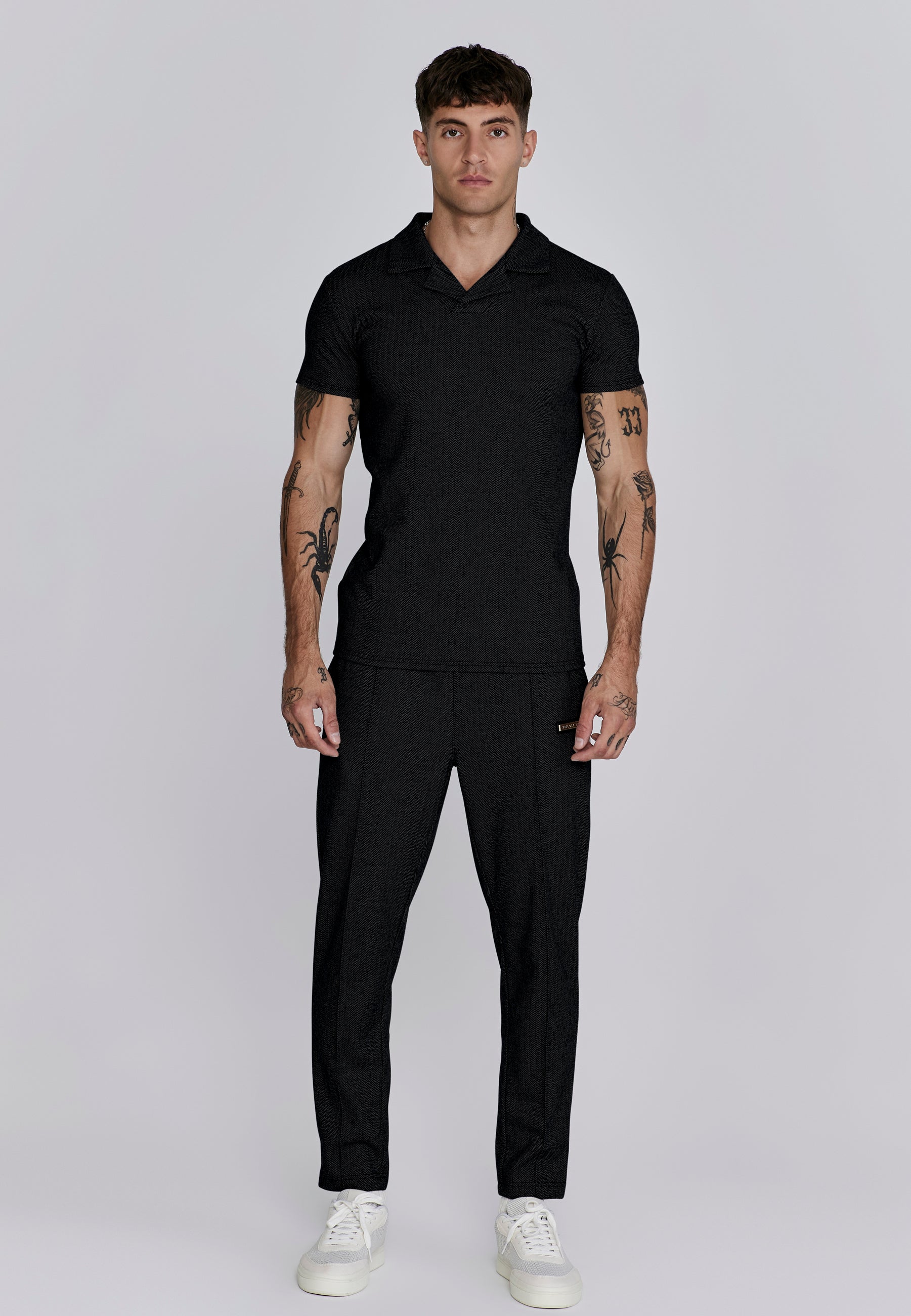 Jogger intelligente in pantaloni neri SikSilk