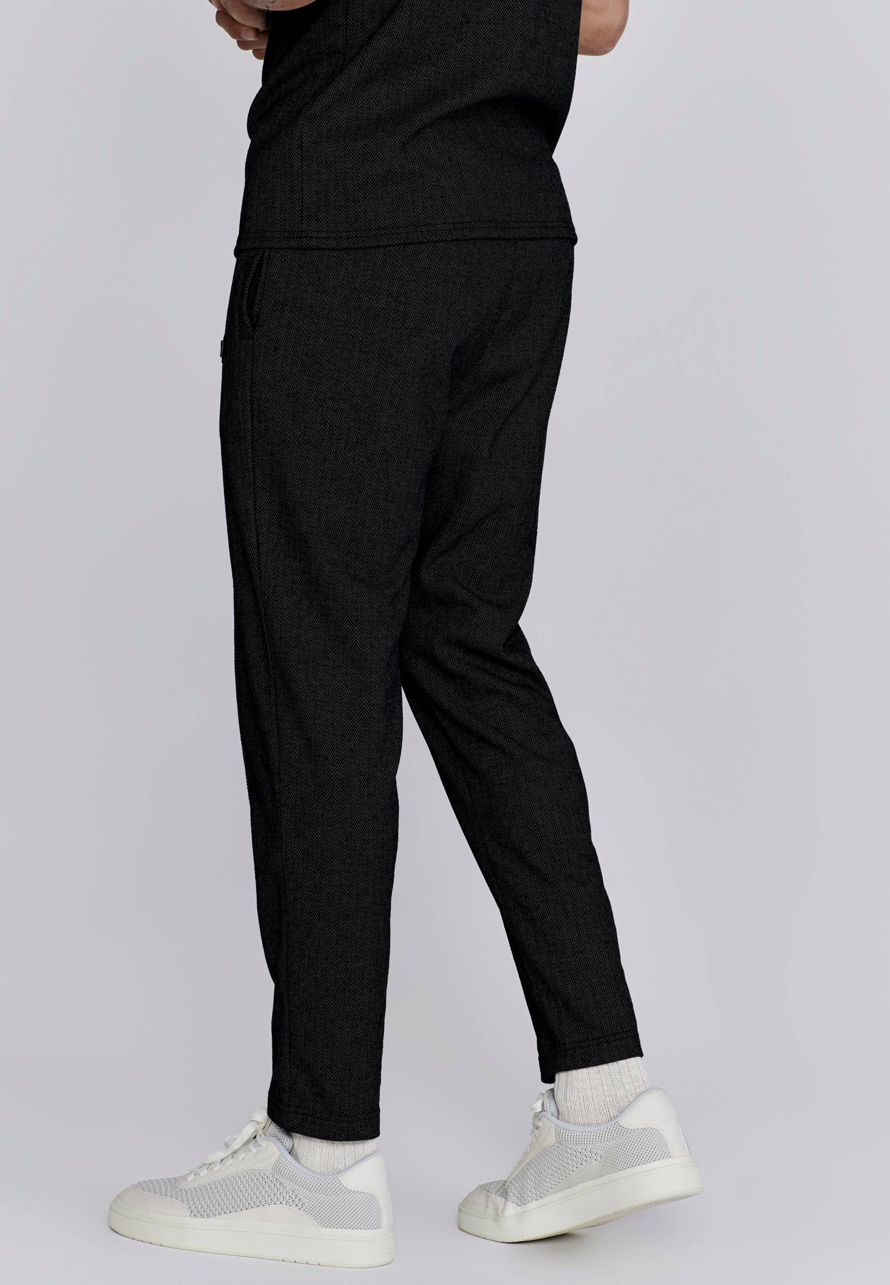 Jogger intelligente in pantaloni neri SikSilk