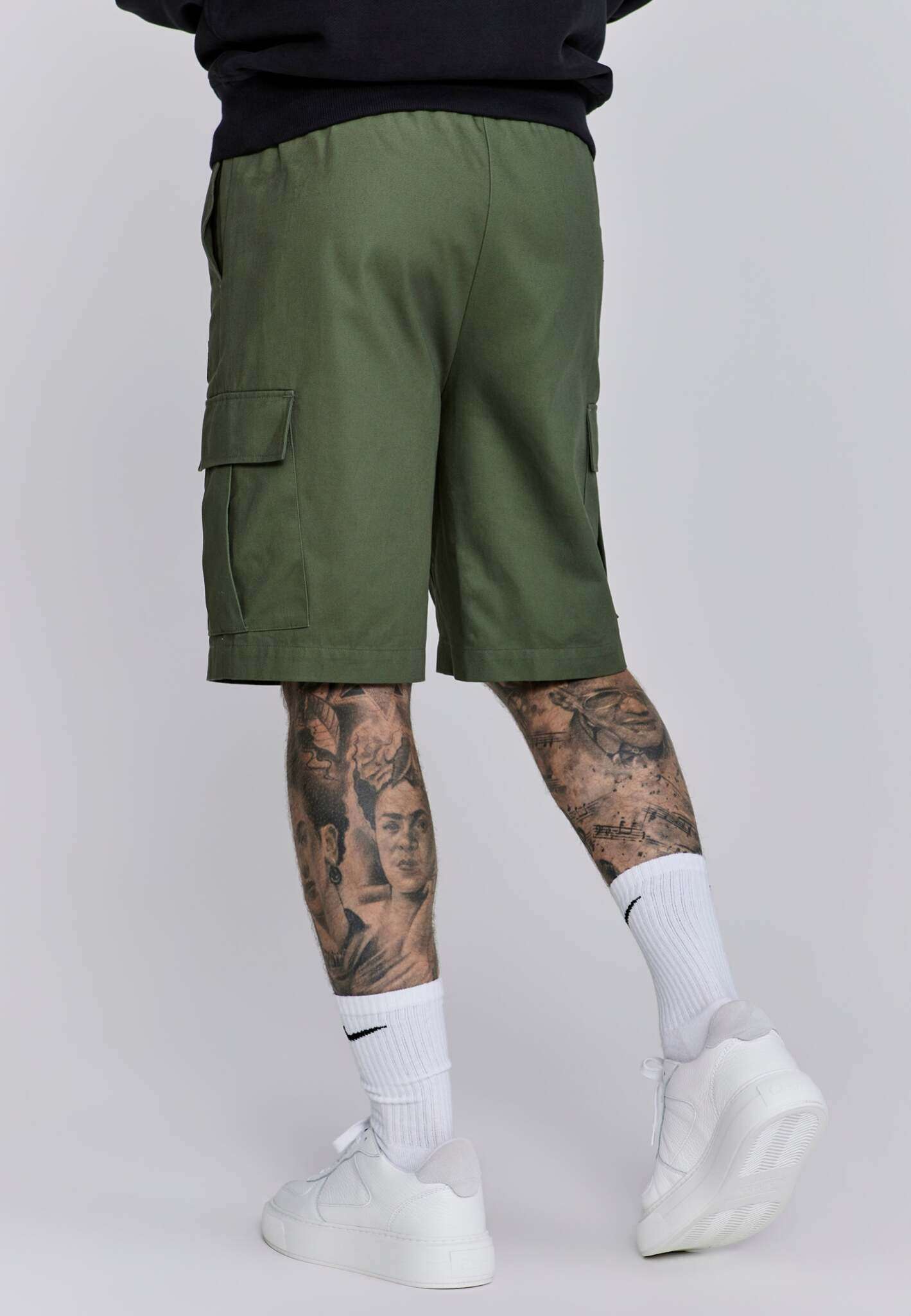 Pantaloncini Cargo in verde SikSilk