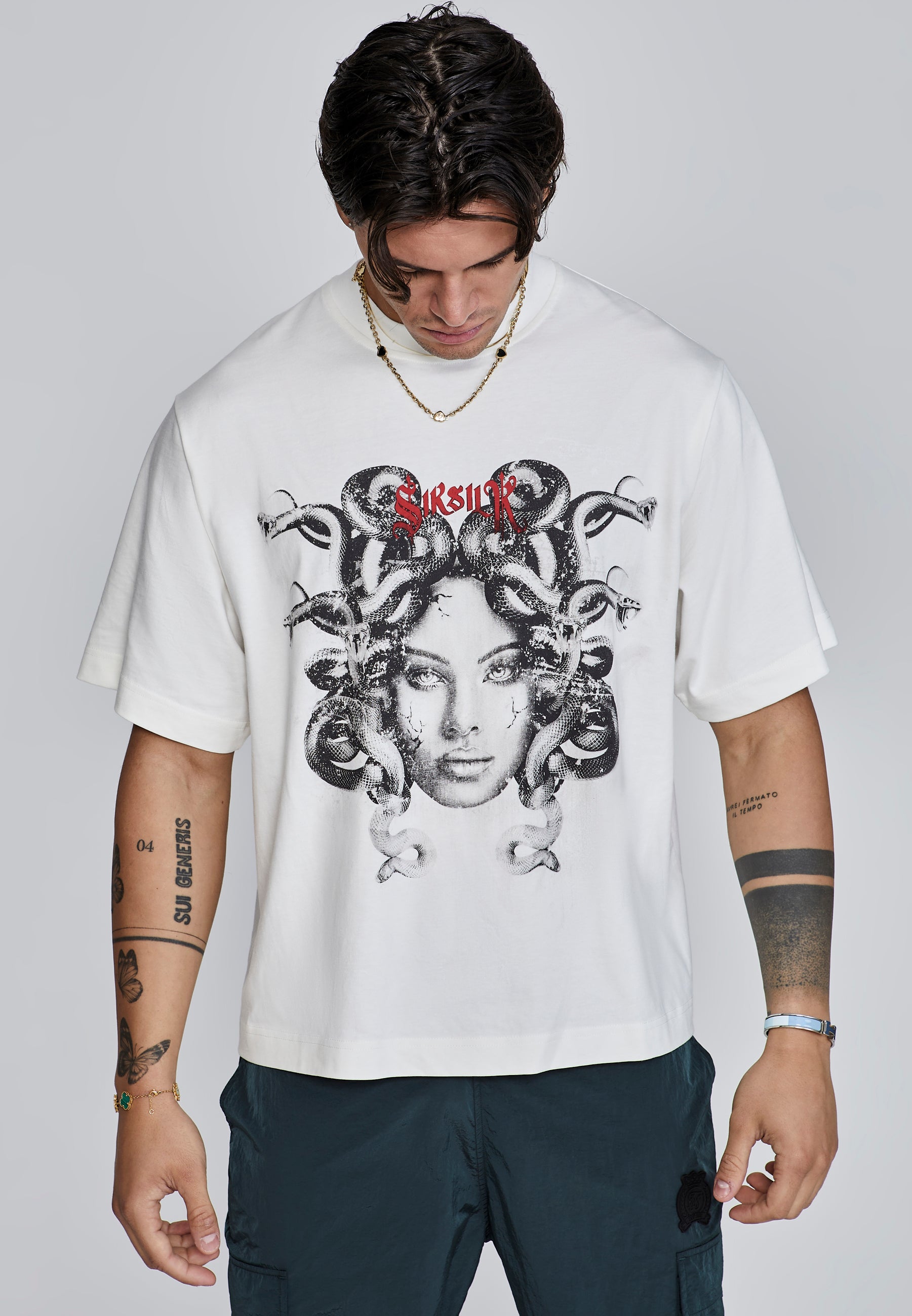 T-shirt Medusa in ecru T-shirt SikSilk   