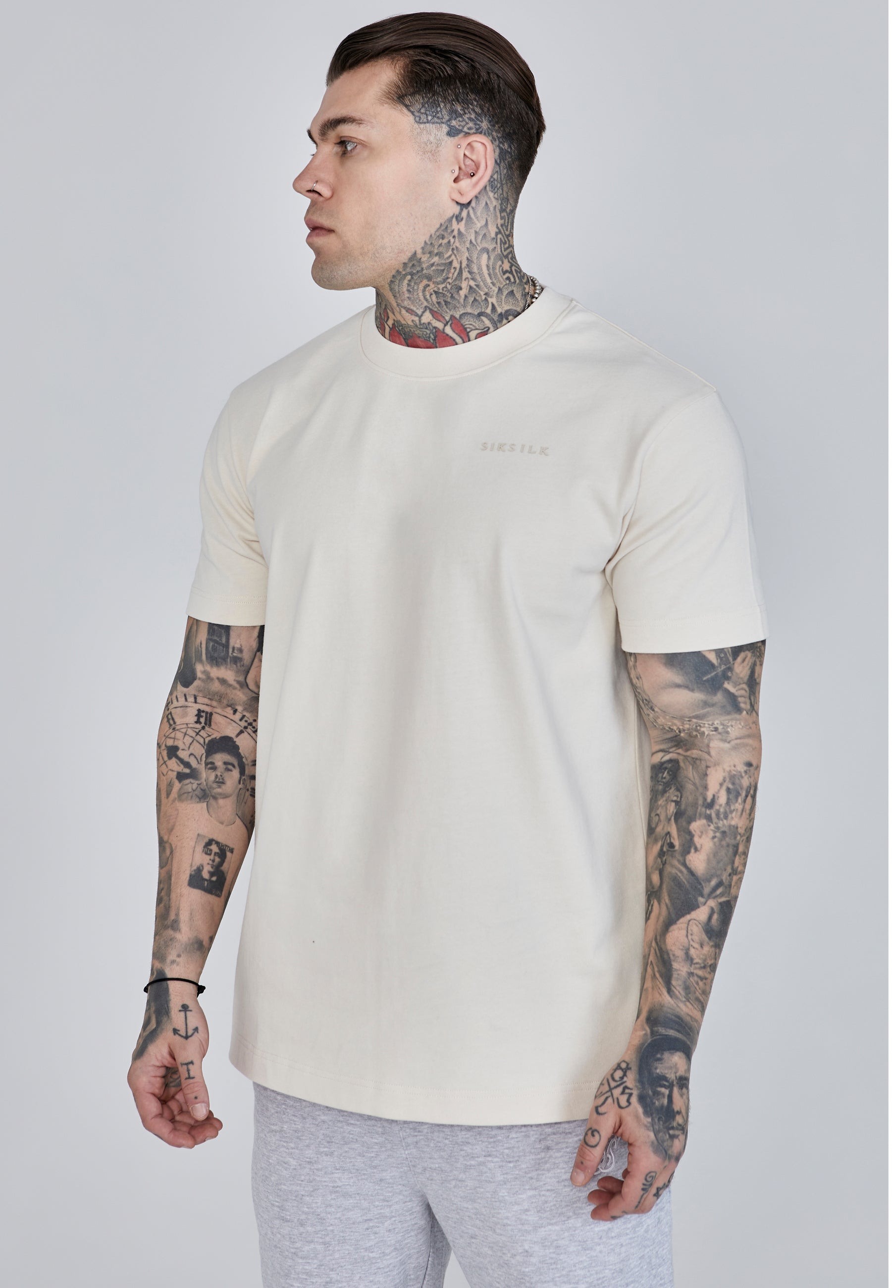 T-shirt Filigrana in ecru T-shirt SikSilk   