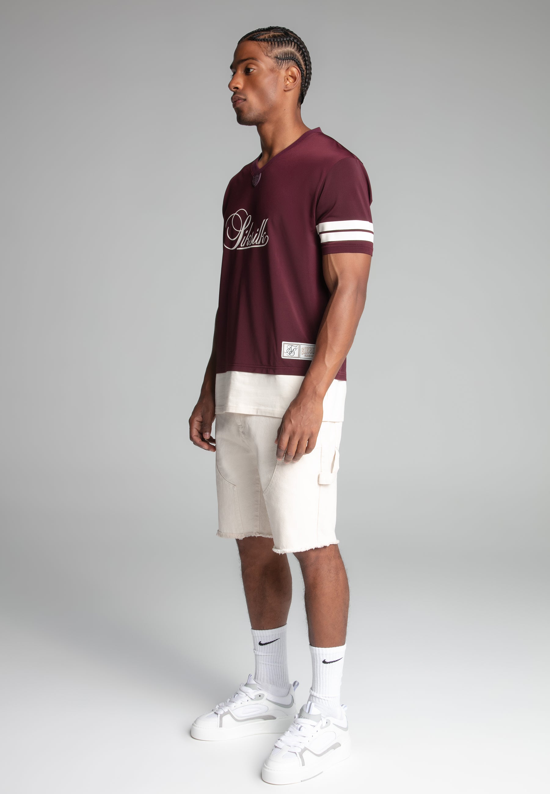 Maglietta sportiva in borgogna Magliette SikSilk