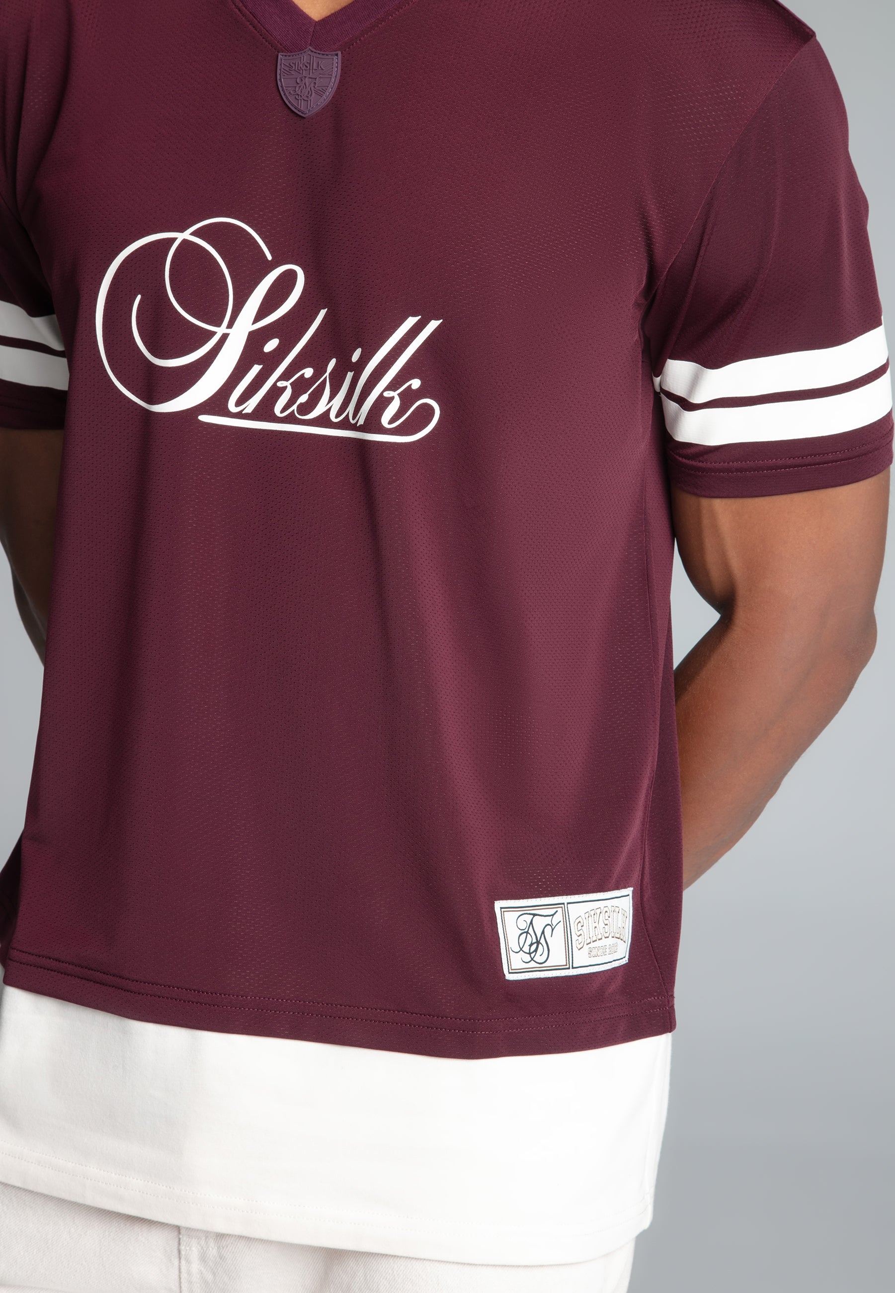 Maglietta sportiva in borgogna Magliette SikSilk