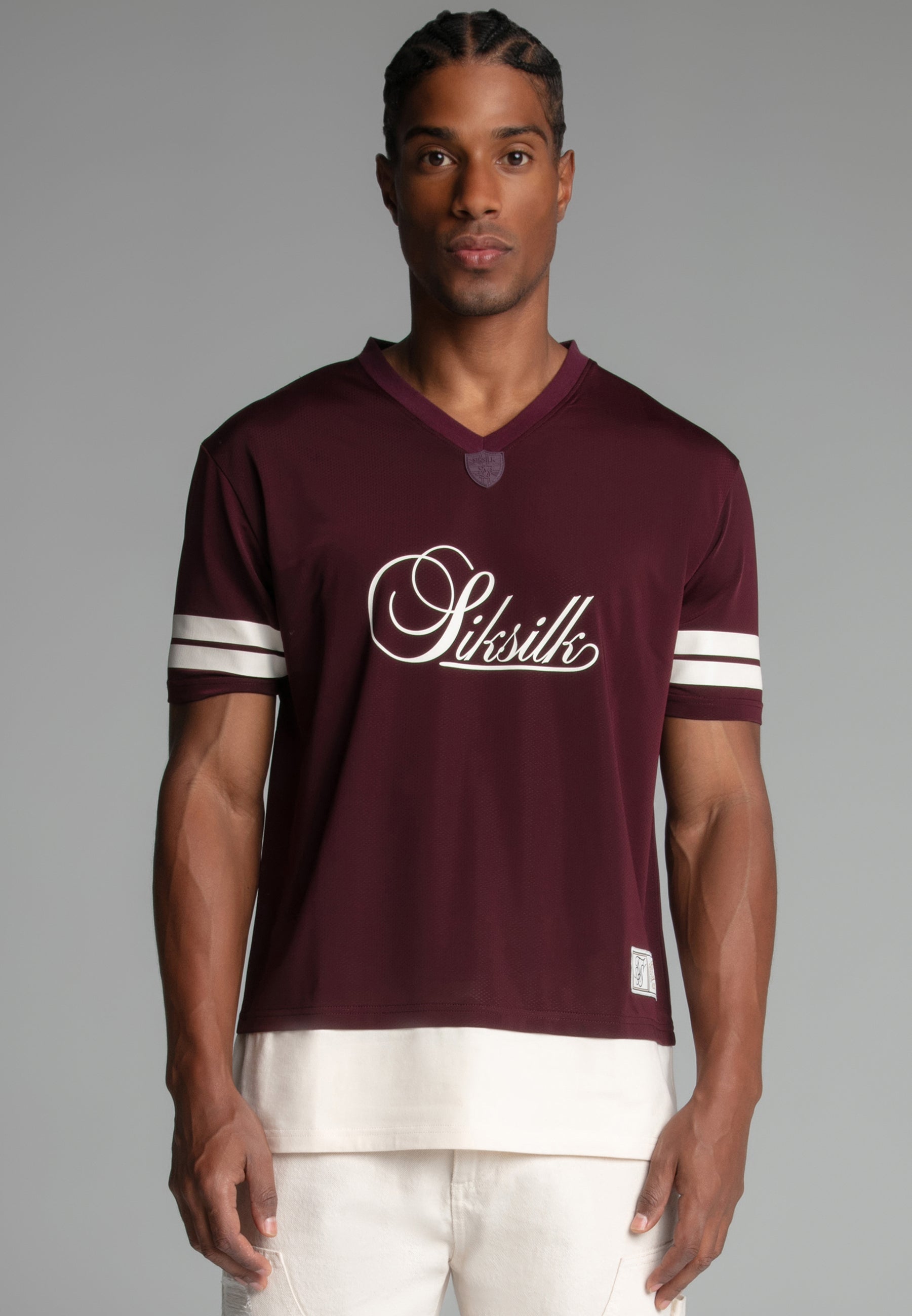 Maglietta sportiva in borgogna Magliette SikSilk