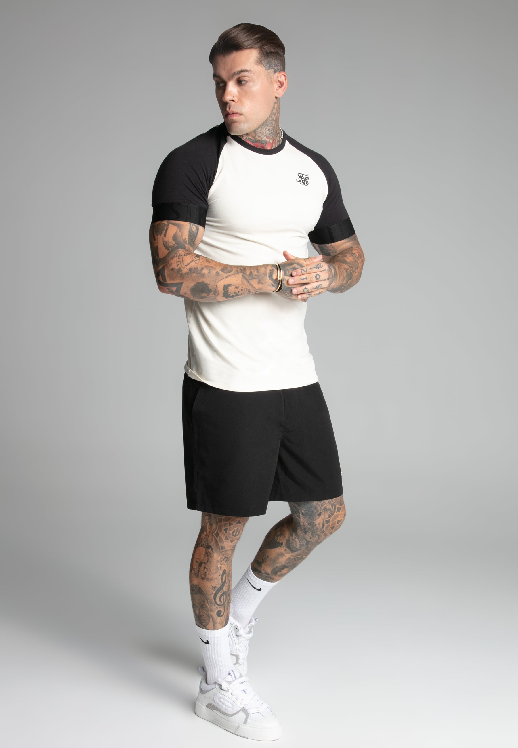 Pantaloncini da bagno in nero Pantaloncini da bagno SikSilk