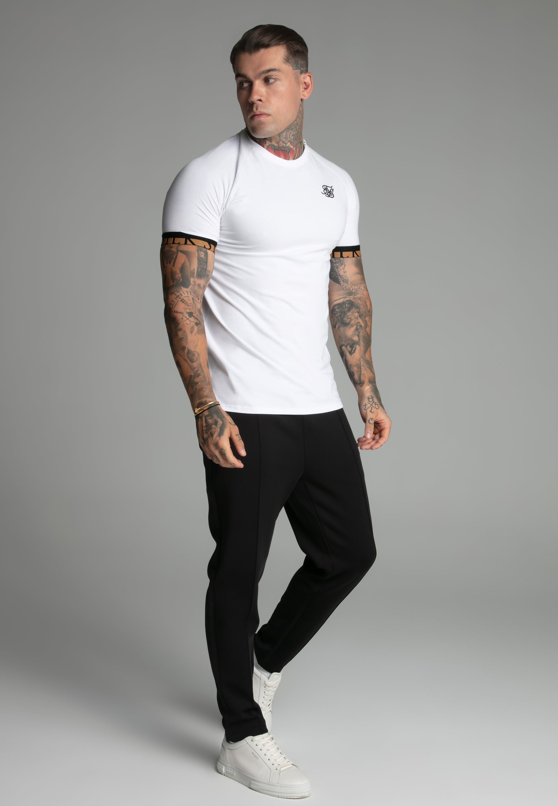 Joggers eleganti in pantaloni neri SikSilk