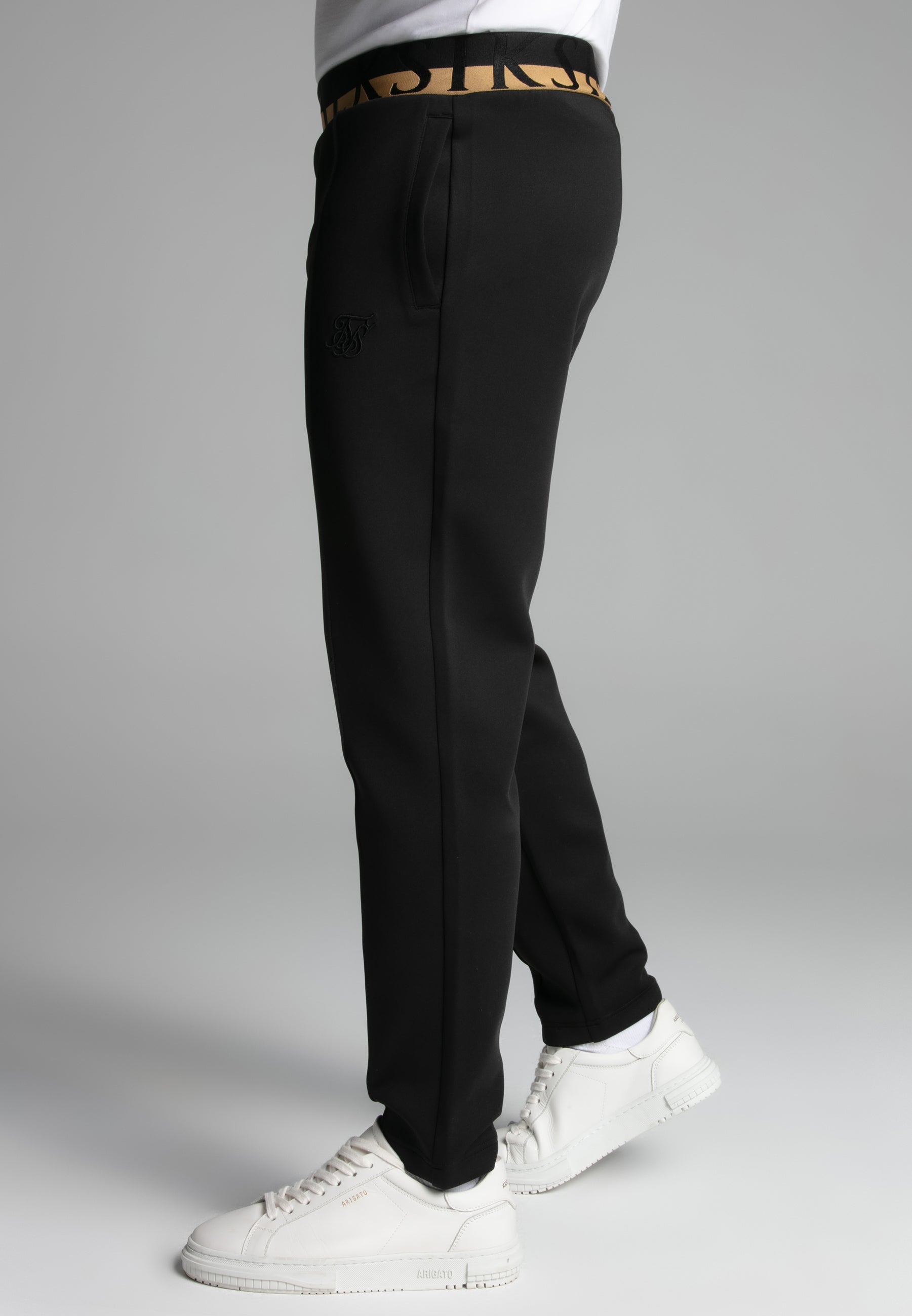 Joggers eleganti in pantaloni neri SikSilk