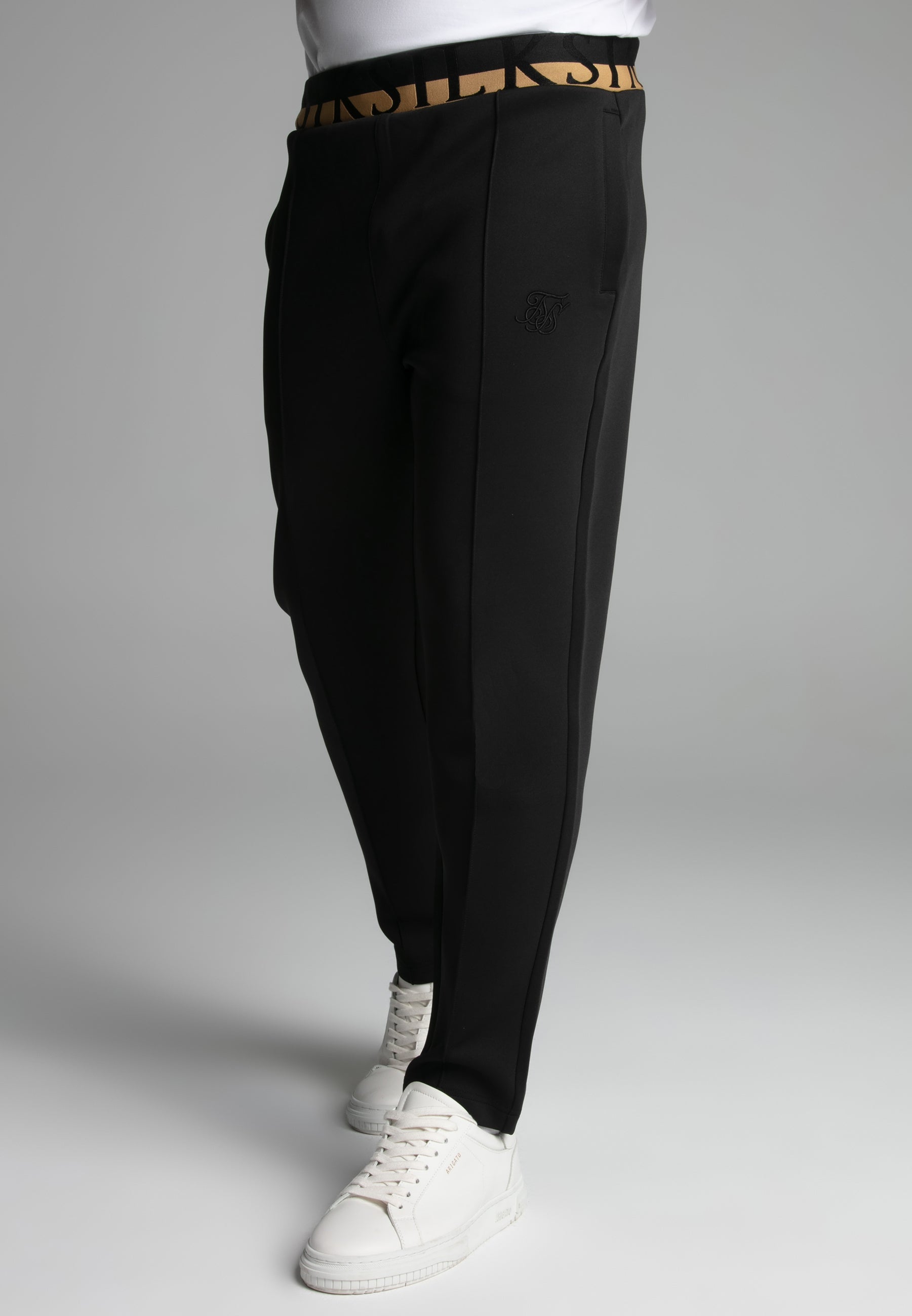 Joggers eleganti in pantaloni neri SikSilk