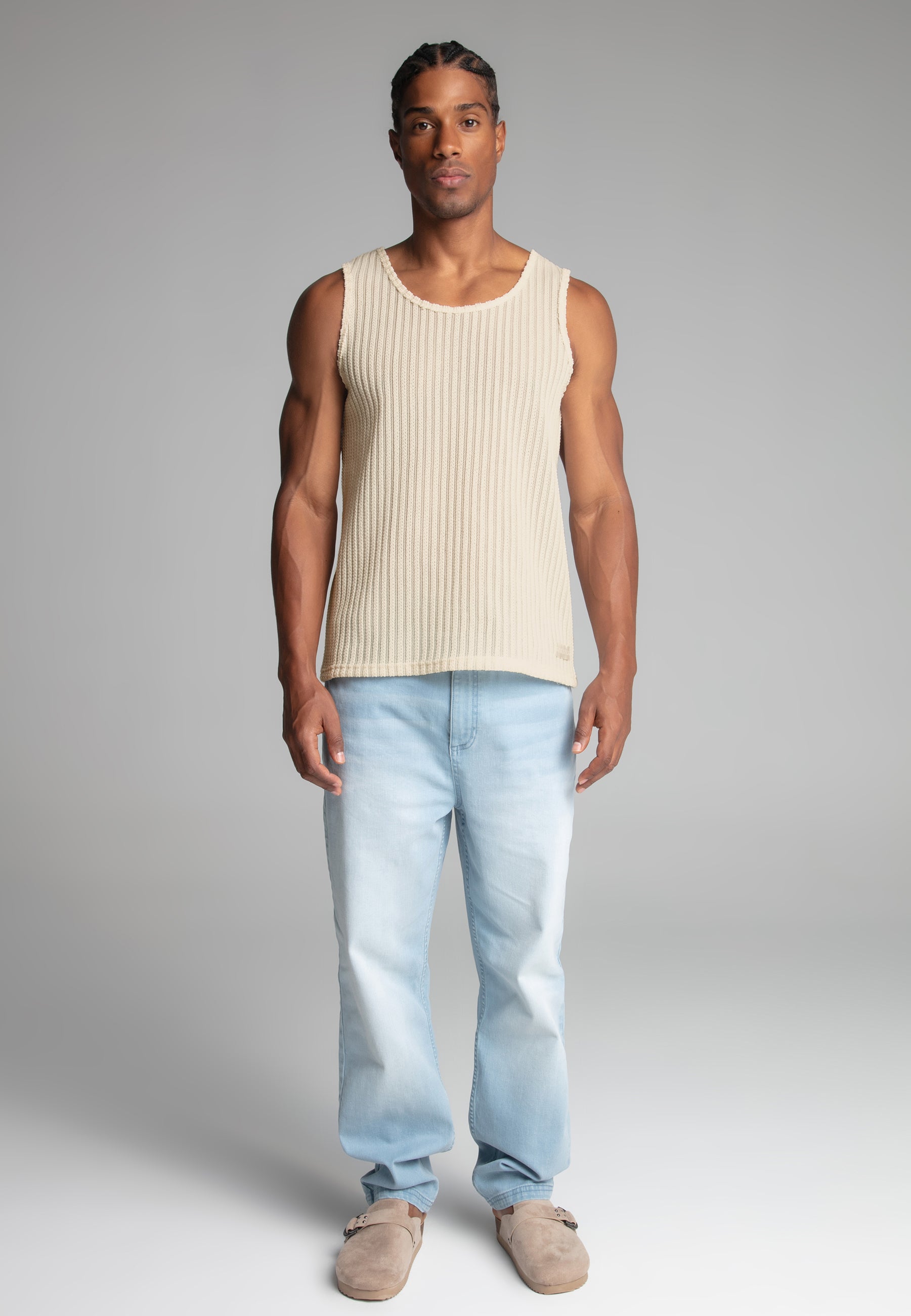 Gilet testurizzato in ecru Magliette SikSilk