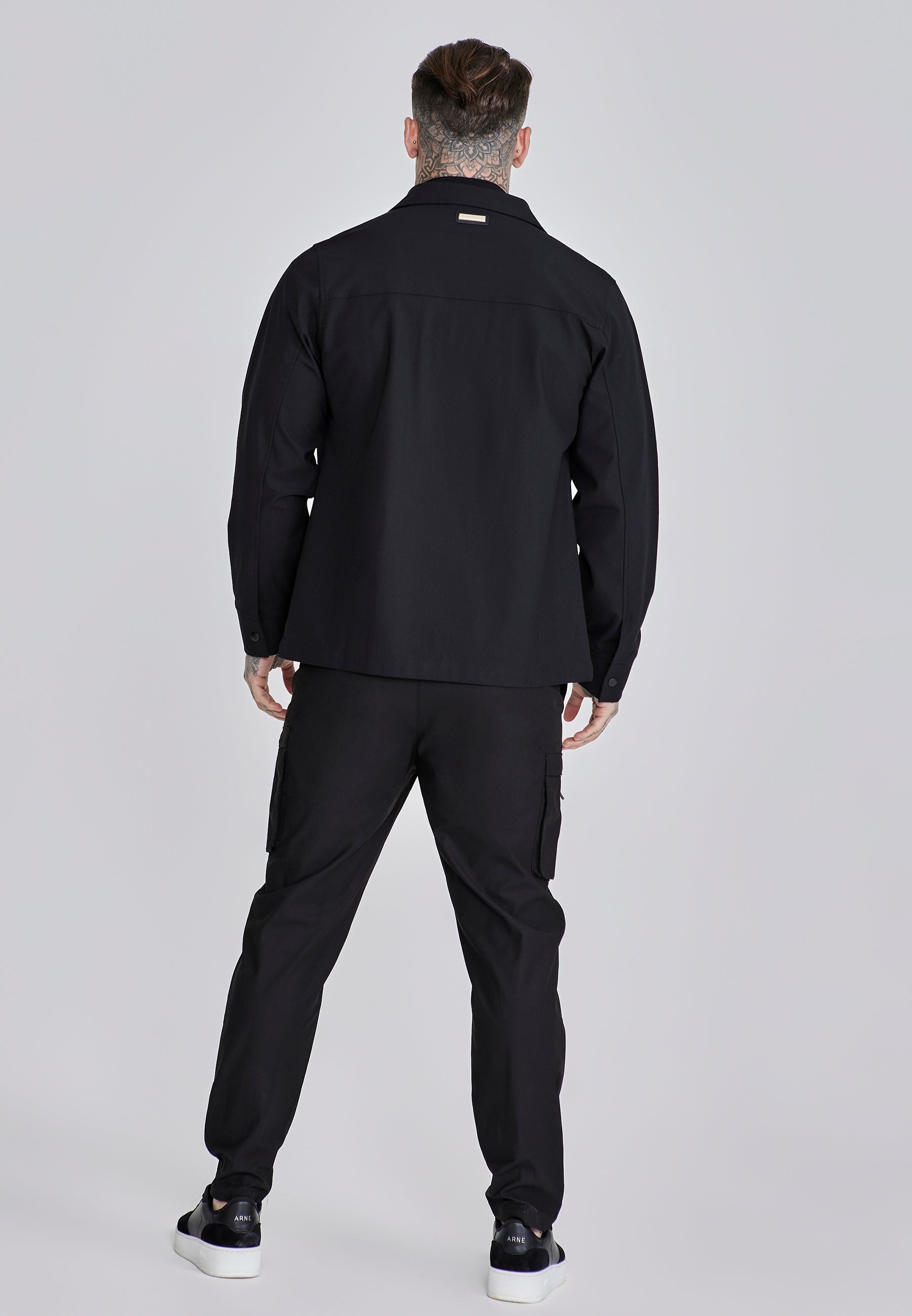 Pantaloni cargo eleganti in nero Pantaloni SikSilk