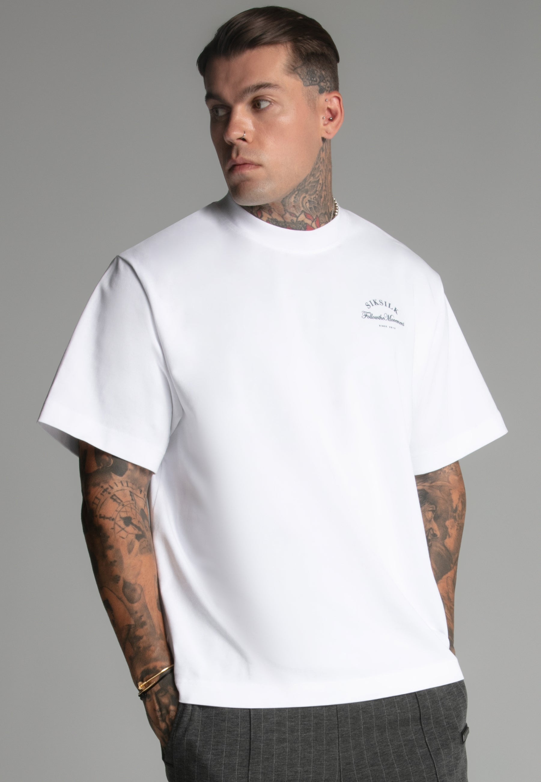 Maglietta Logo in Bianco Magliette SikSilk