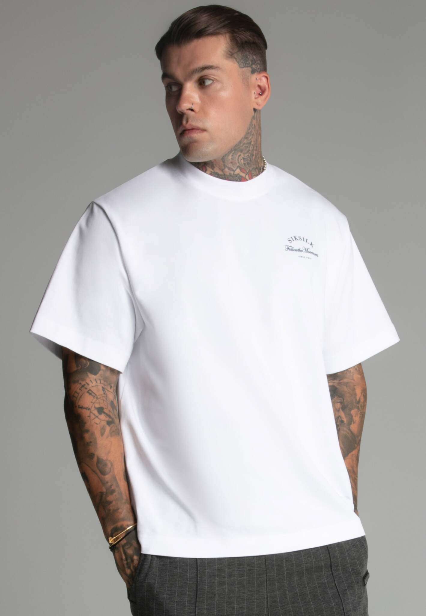 Maglietta Logo in Bianco Magliette SikSilk