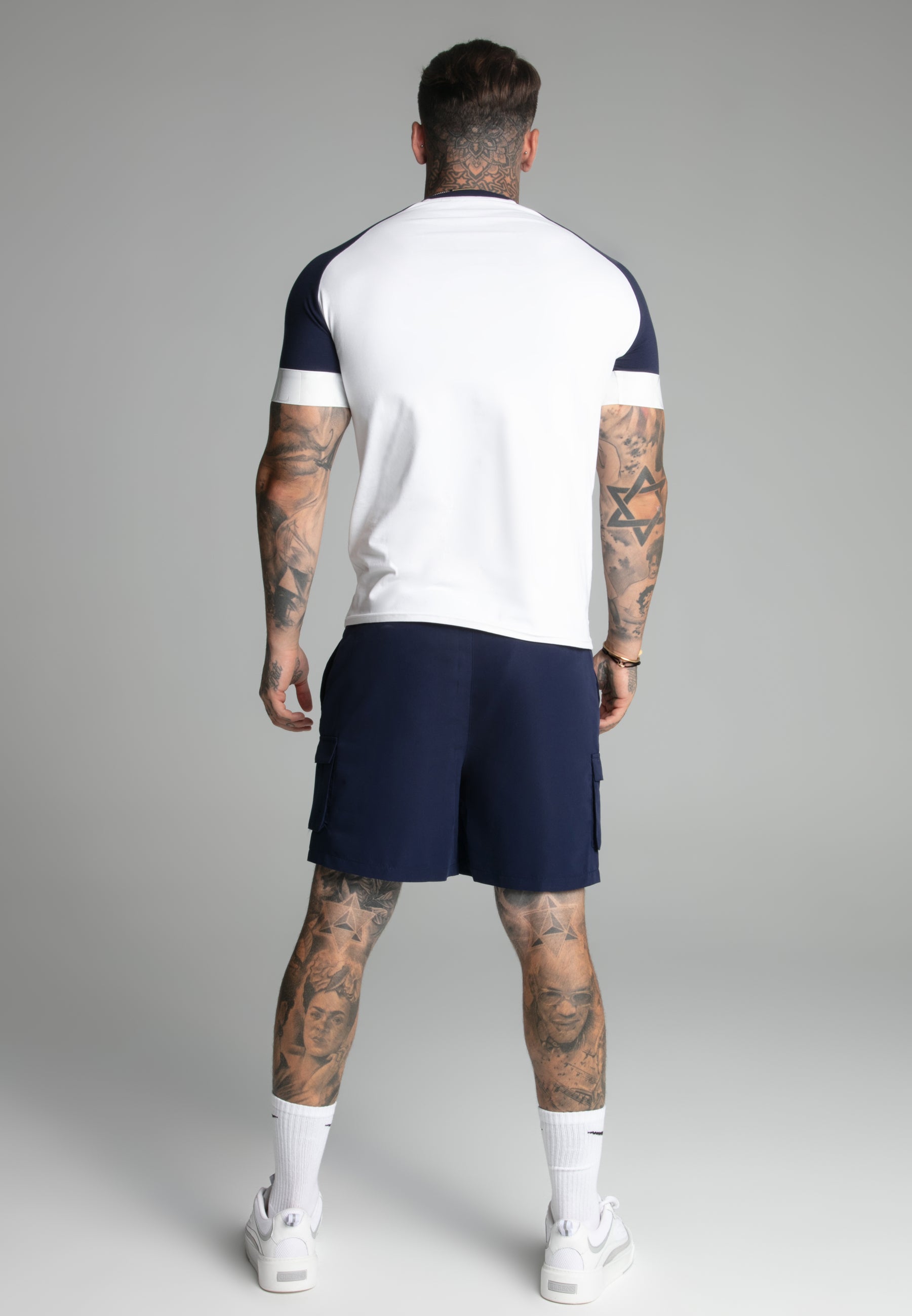 Pantaloncini da bagno Cargo in nero Pantaloncini da bagno SikSilk