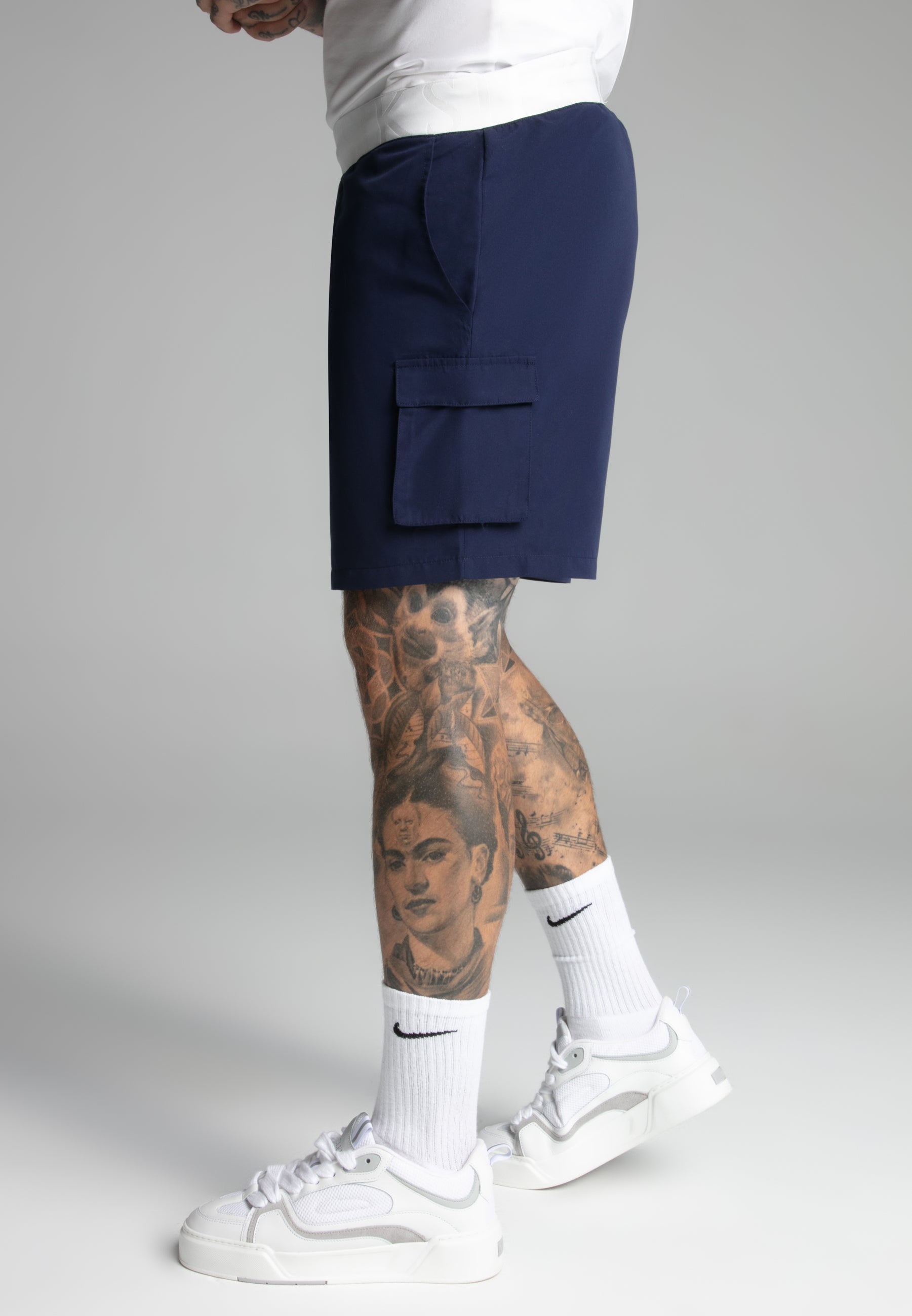Pantaloncini da bagno Cargo in nero Pantaloncini da bagno SikSilk