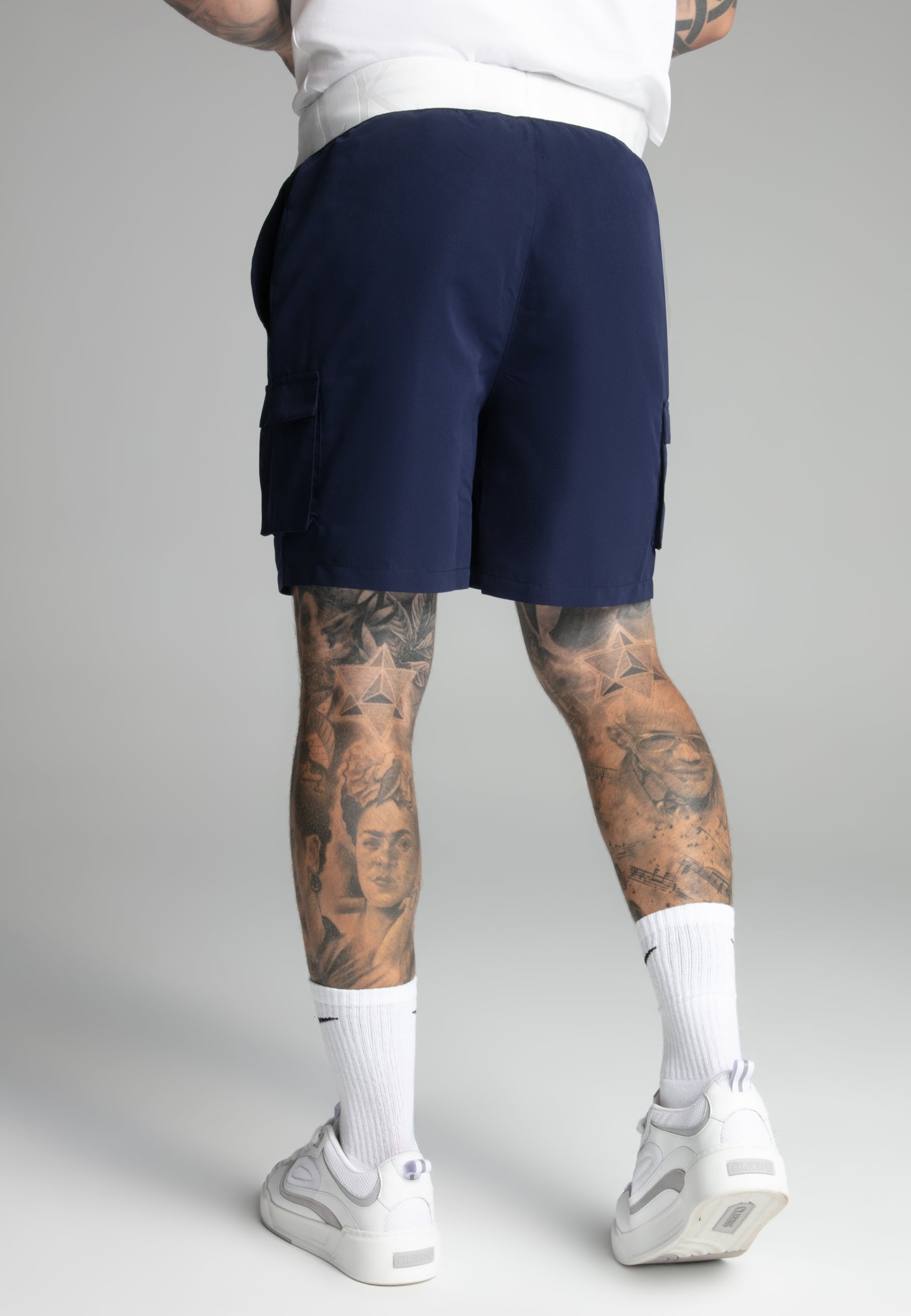 Pantaloncini da bagno Cargo in nero Pantaloncini da bagno SikSilk