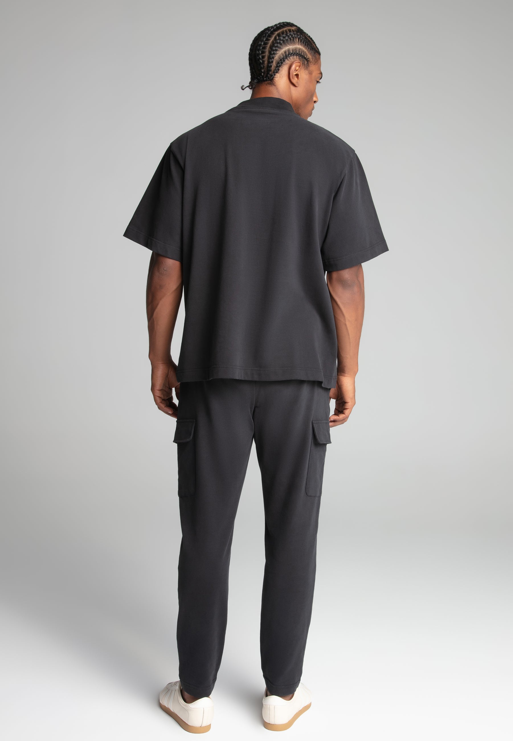 Crest Cargo Joggers in nero Pantaloni SikSilk