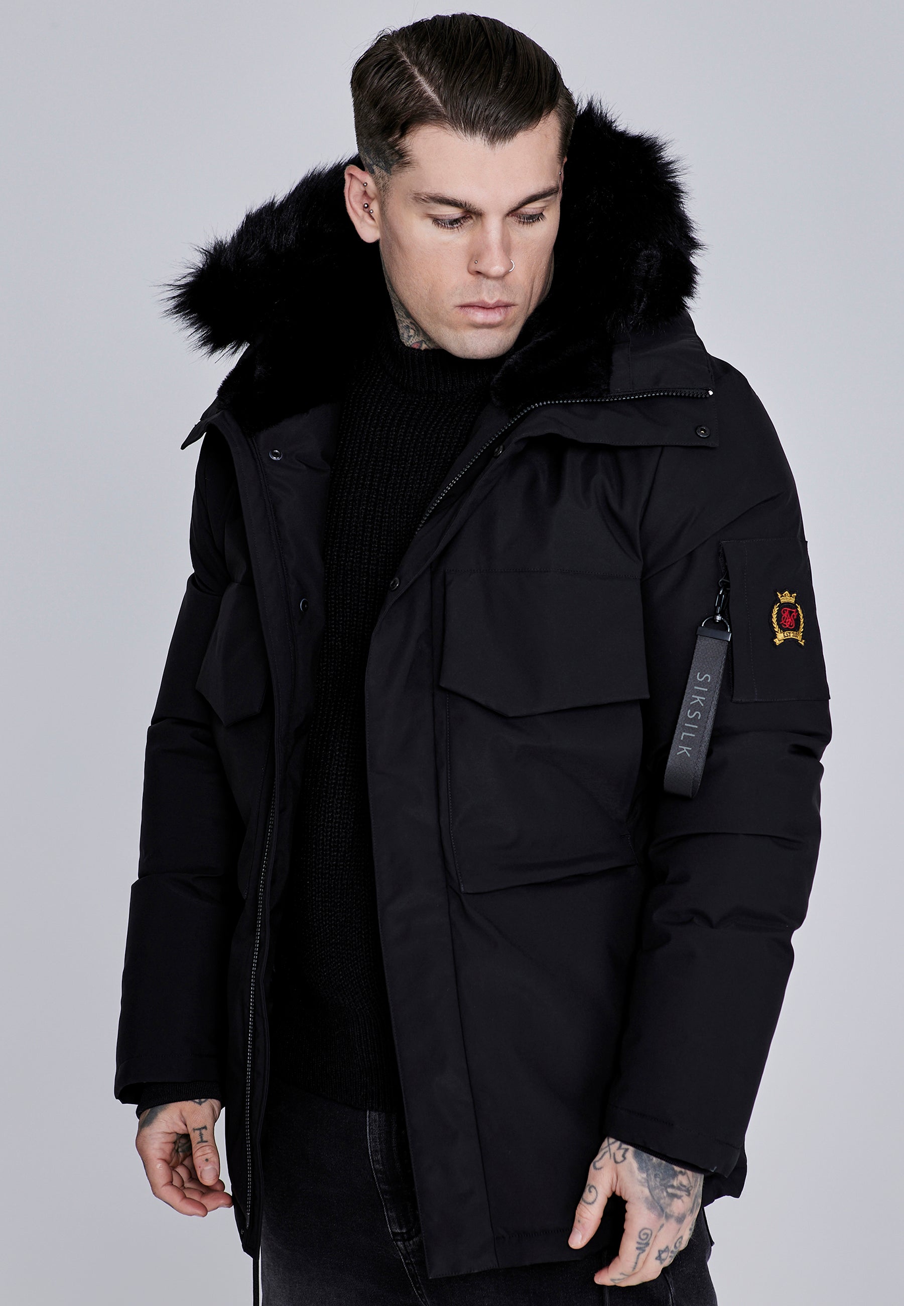 Parka in giacche nere SikSilk