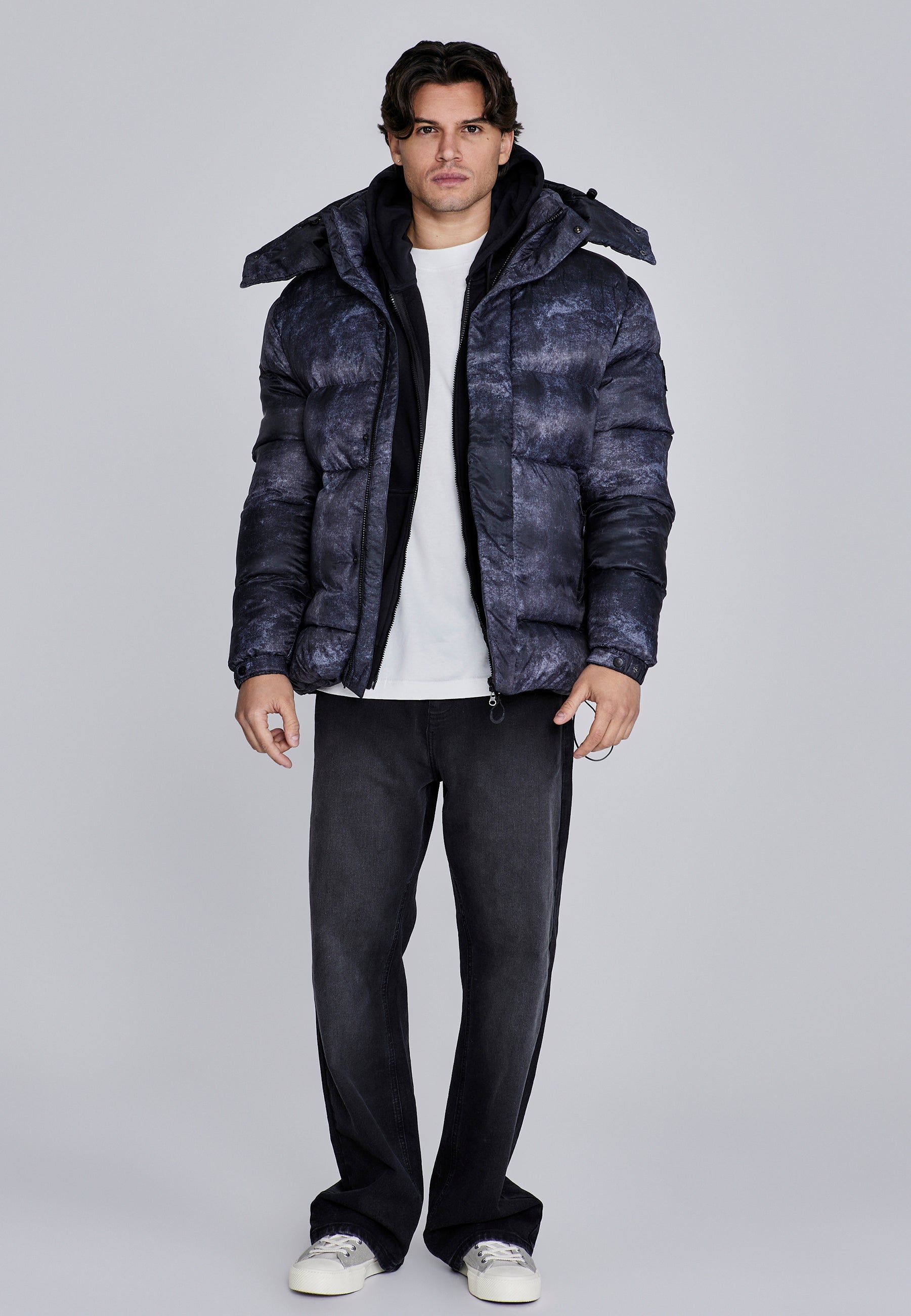 Giacca Puffer in grigio scuro Giacche SikSilk