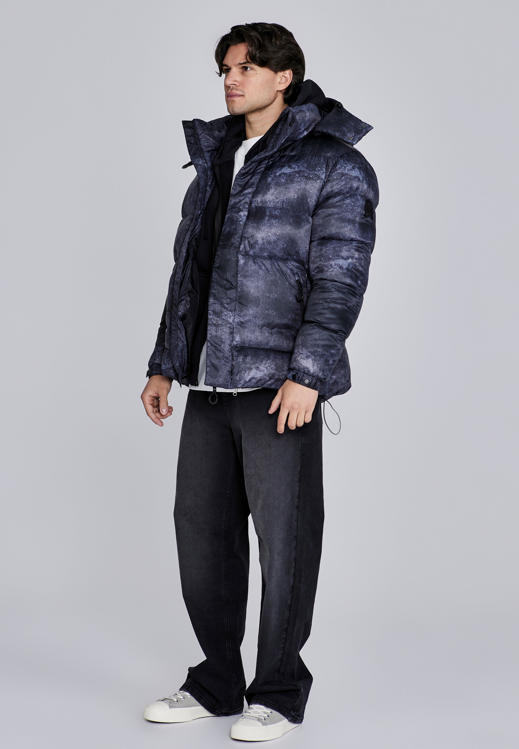 Giacca Puffer in grigio scuro Giacche SikSilk