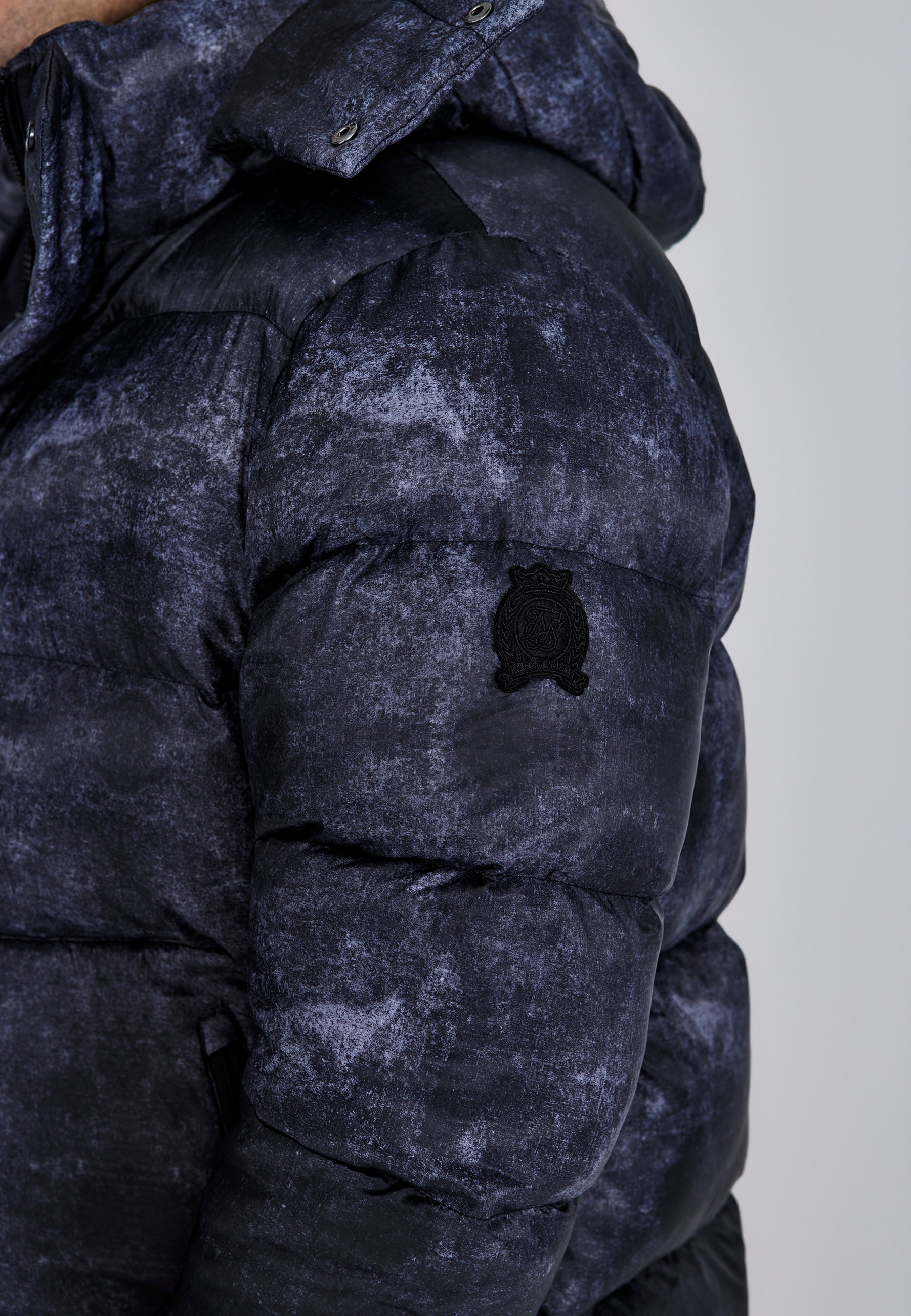 Giacca Puffer in grigio scuro Giacche SikSilk