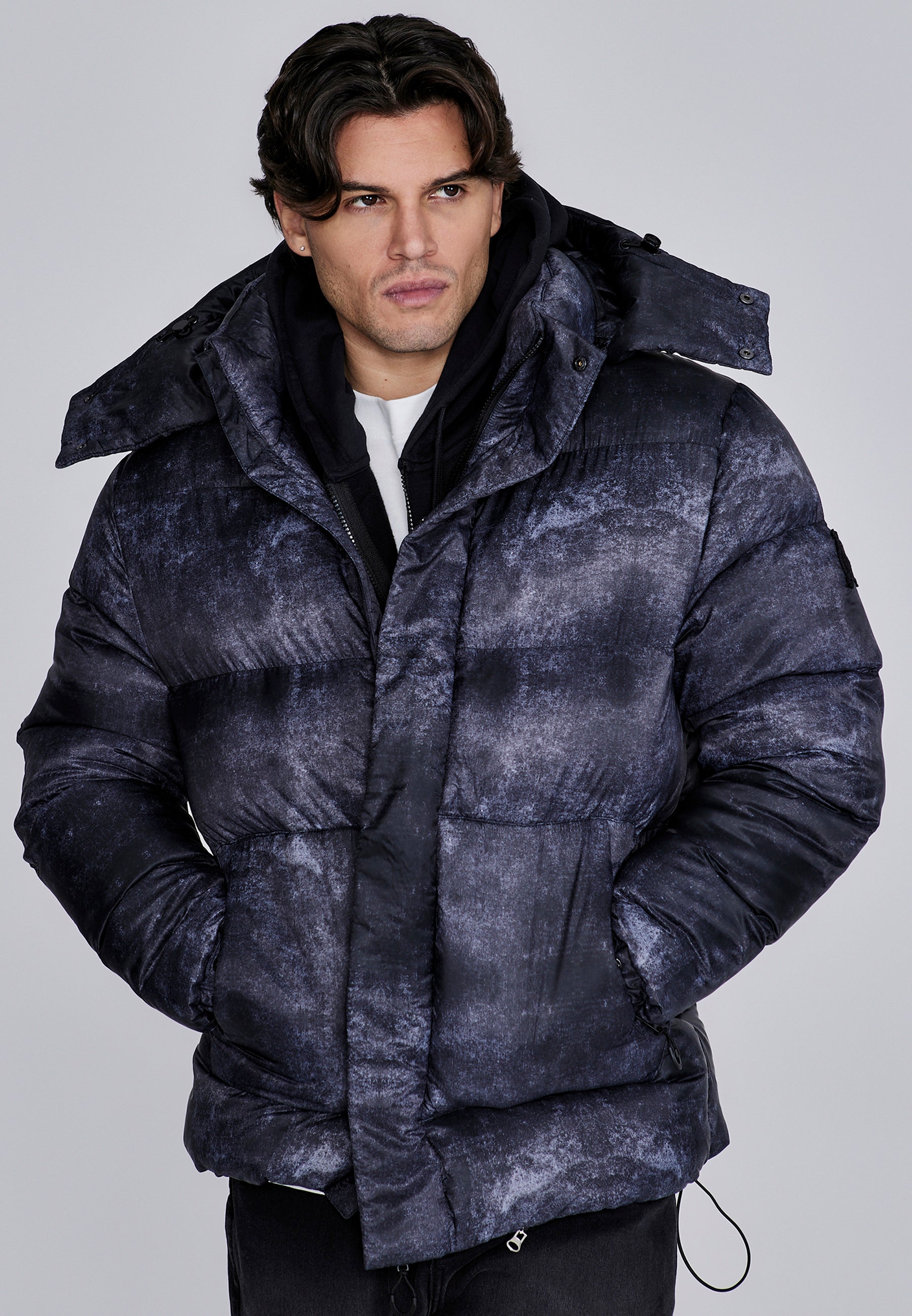 Giacca Puffer in grigio scuro Giacche SikSilk