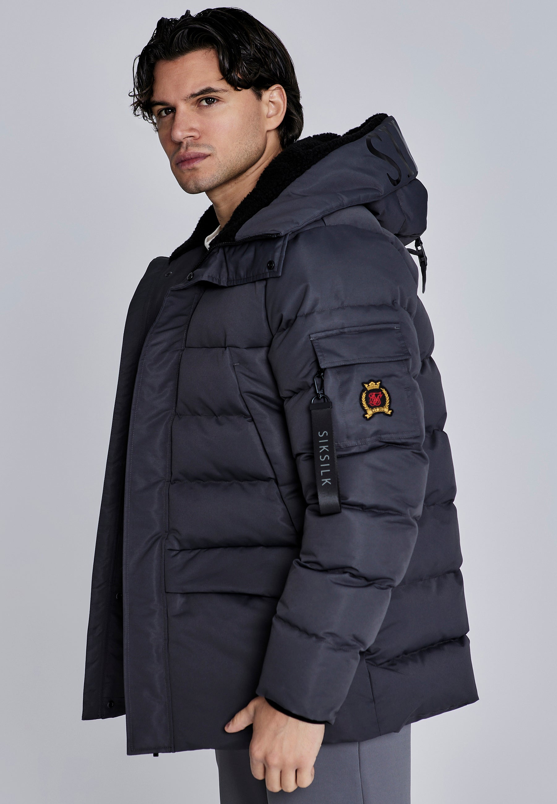 Parka in grigio Giacche SikSilk