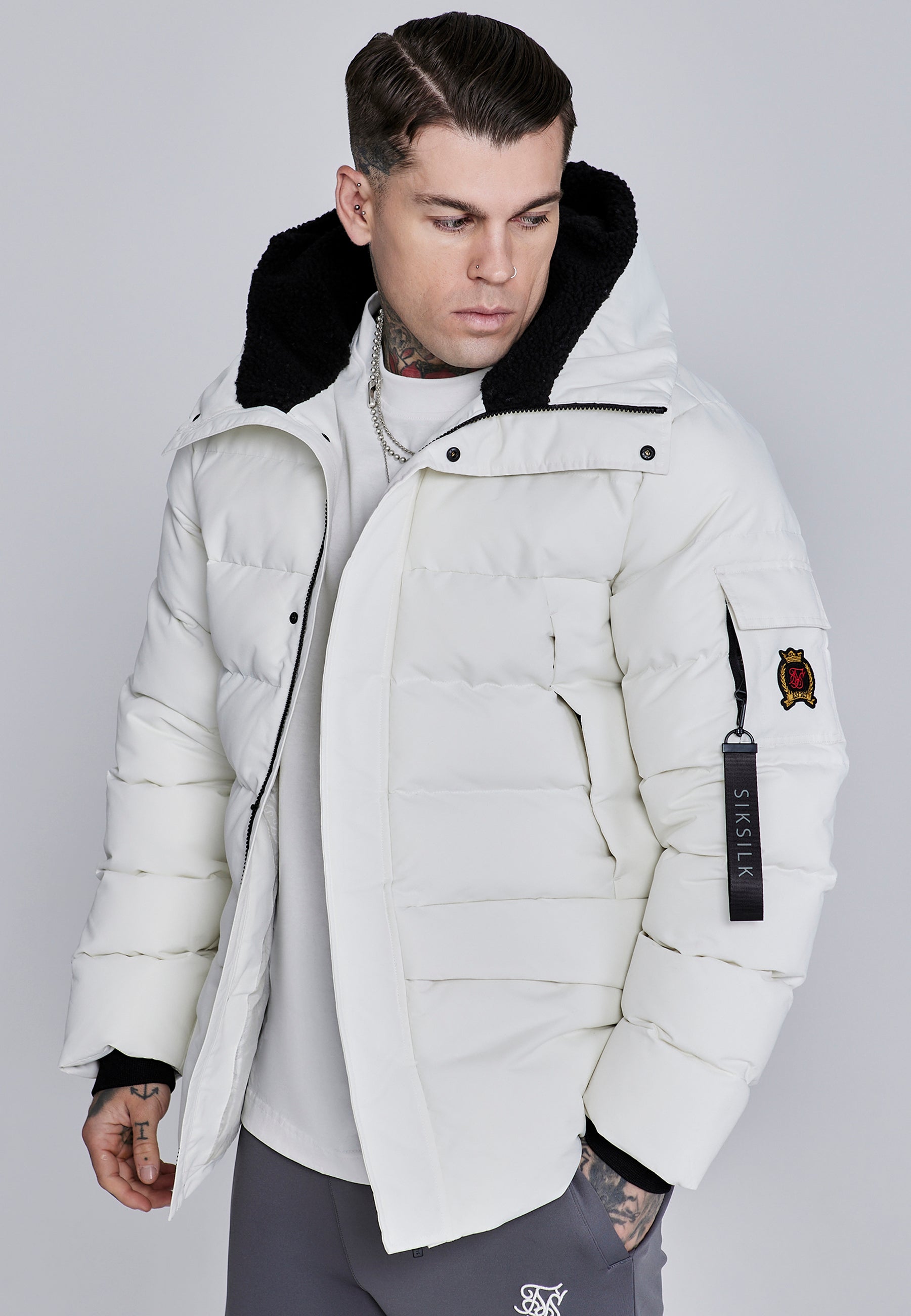 Parka in ecru Giacche SikSilk